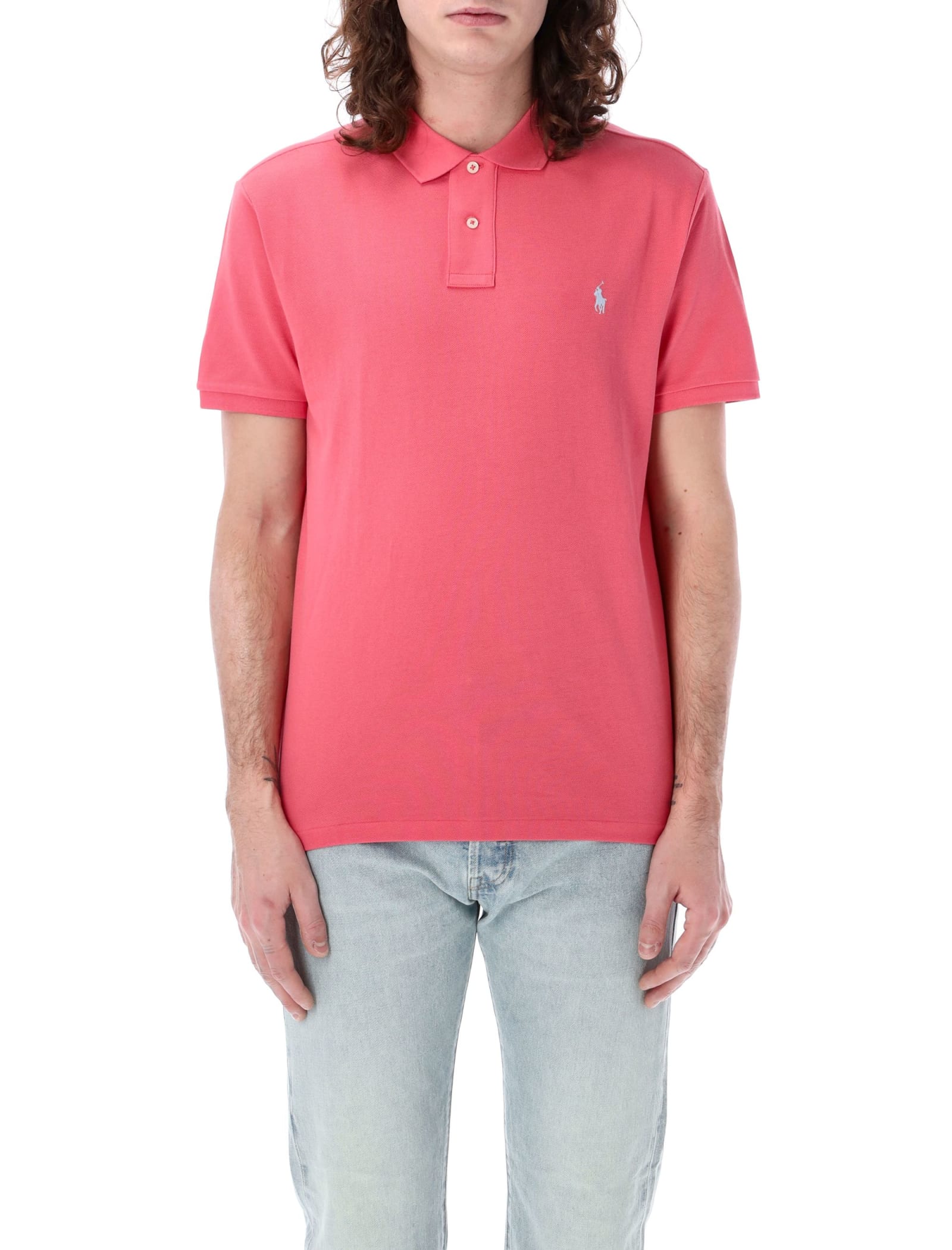 Shop Polo Ralph Lauren Classic Custom T-shirt In Pale Red