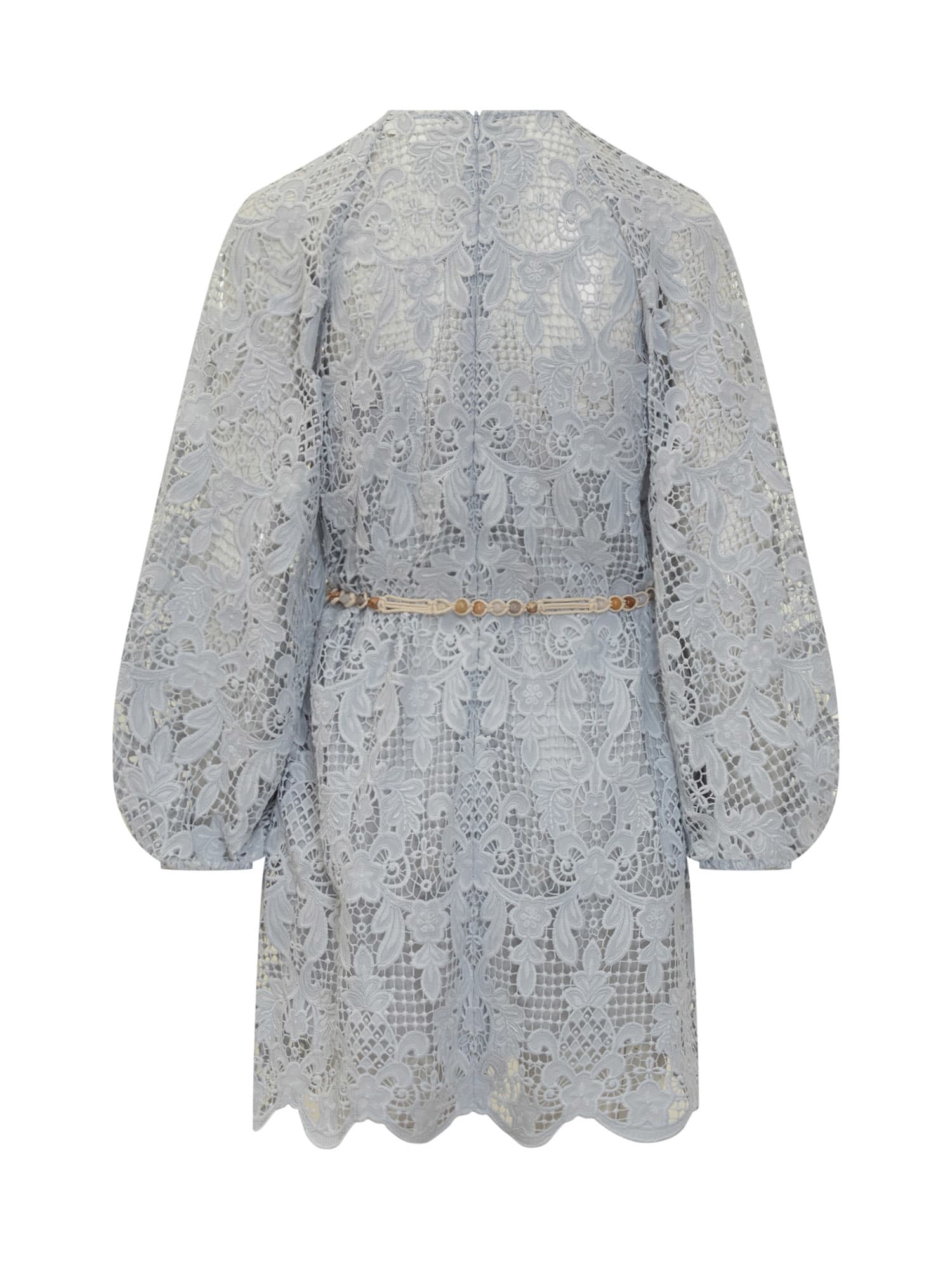 Zimmermann Coco Lace Mini Dress In Blue