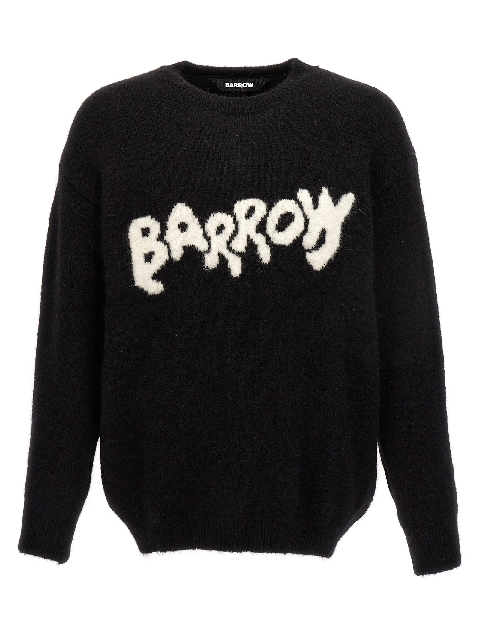Shop Barrow Logo Sweater In Nero