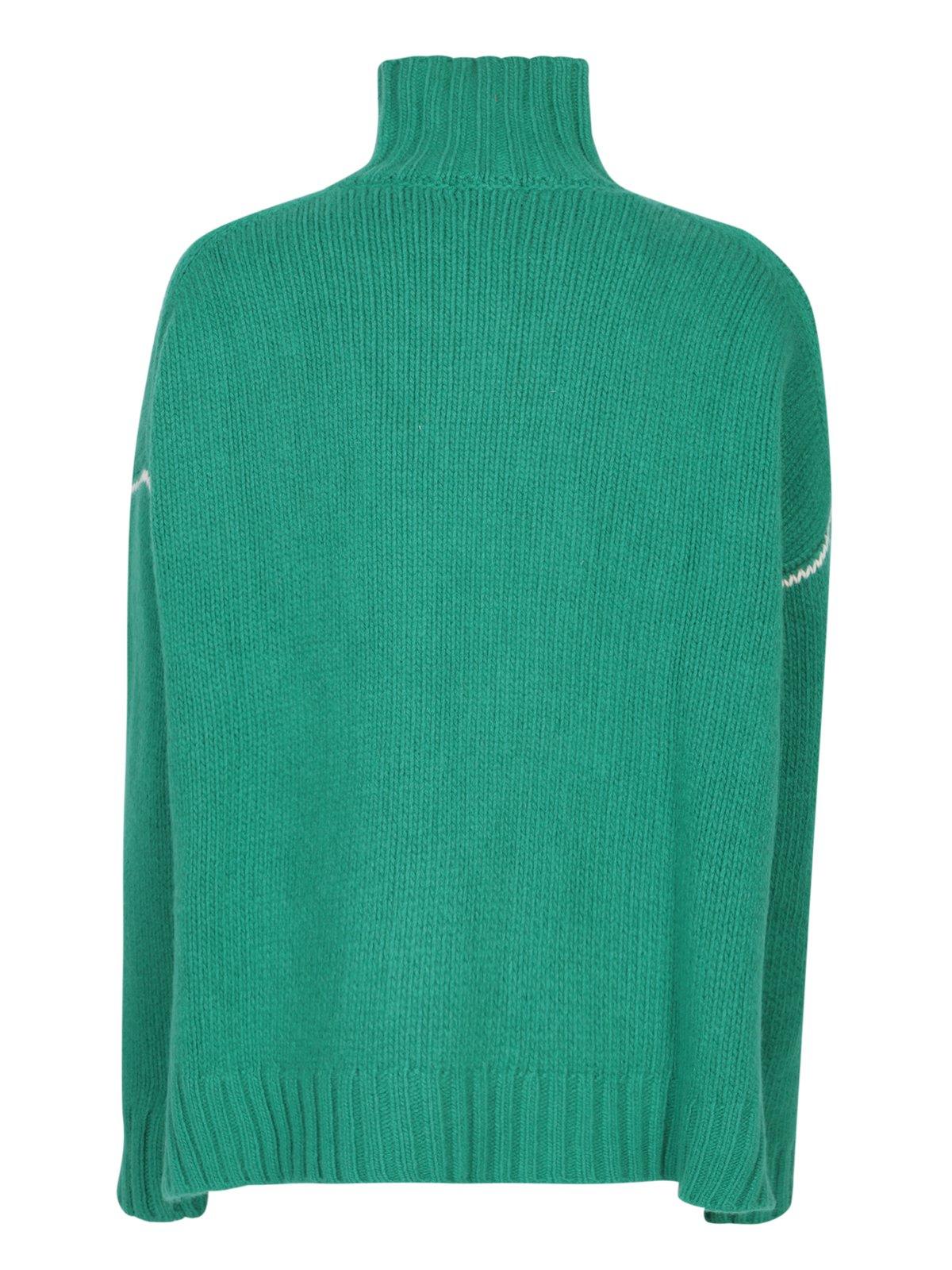 Shop Woolrich Cozy Turtleneck Knitted Jumper In Green