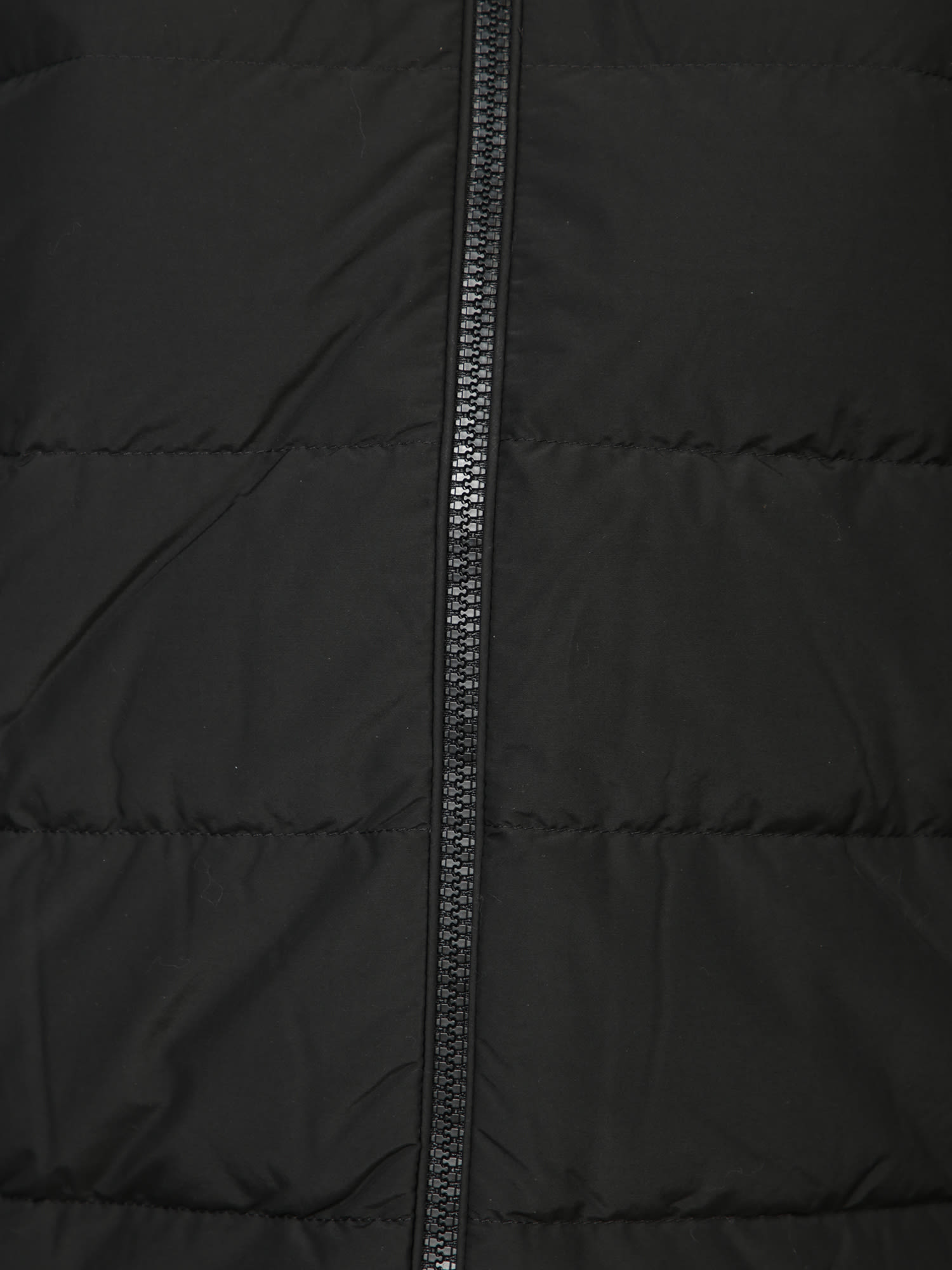 Shop Moncler Black Wool Down Cardigan