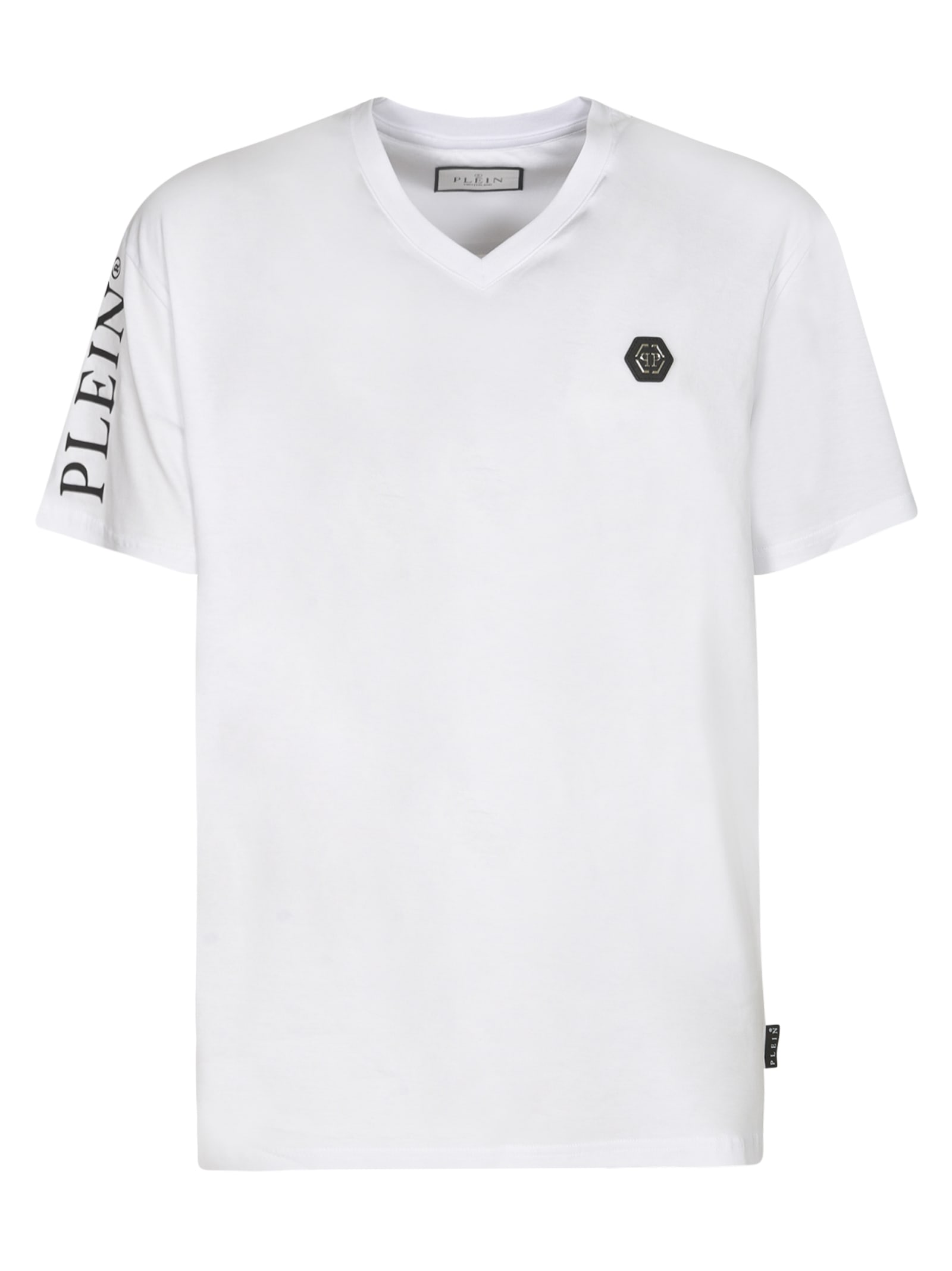 Philipp Plein Logo Sleeve T-shirt In White