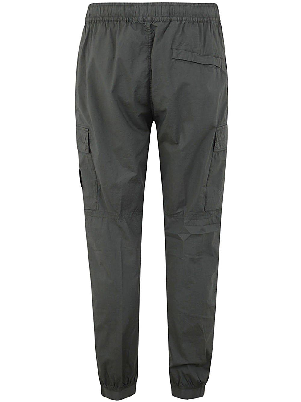 Shop Stone Island Compass Patch Elasticated Waist Cargo Trousers In Verde