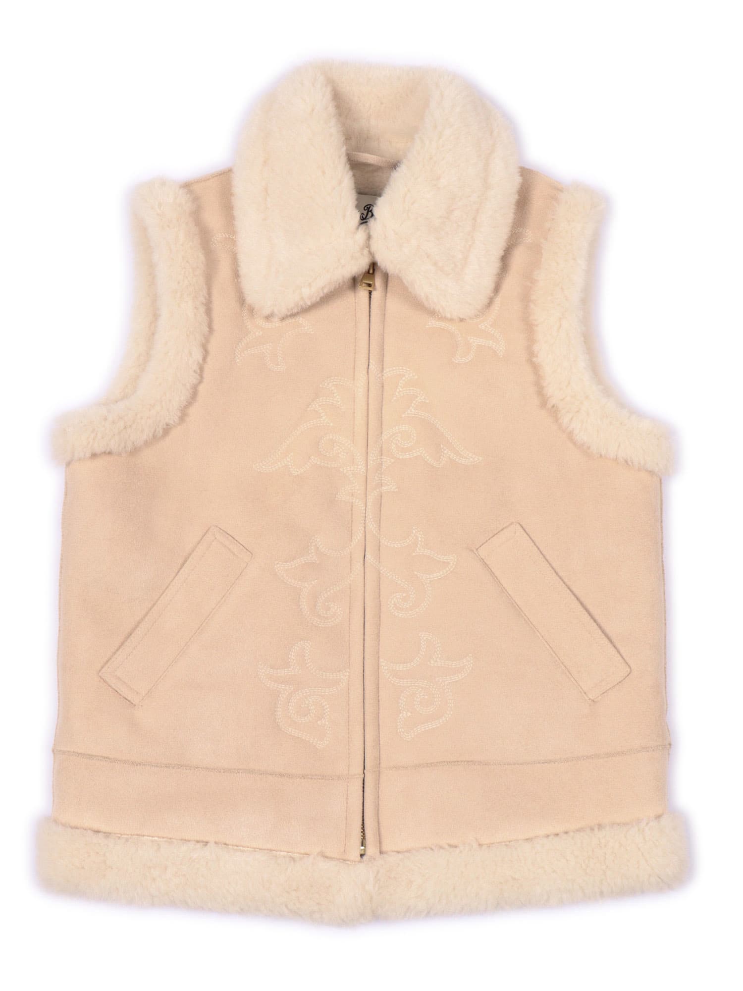 Mc2 Saint Barth Hesketh Jr Shearling-tex Embroidery 10 In Neutral