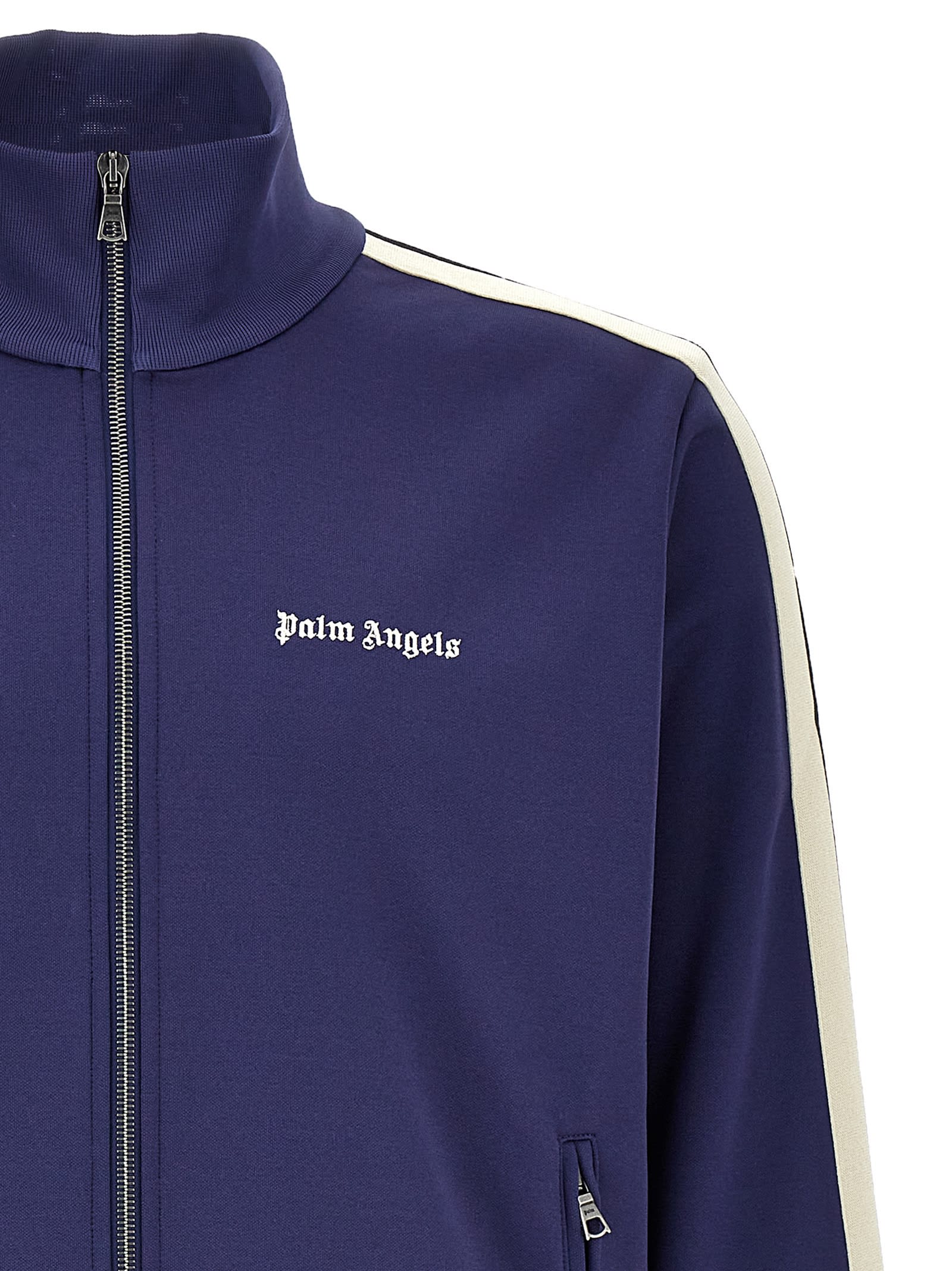 Shop Palm Angels Classic Logo Sweatshirt In Purple