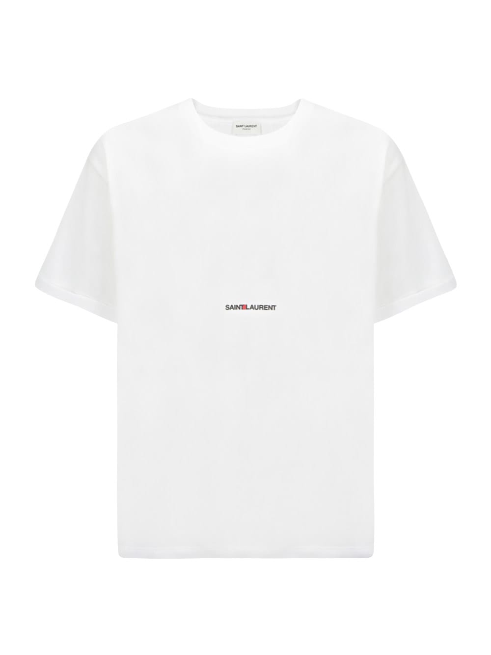 Shop Saint Laurent Logo Detail T-shirt In White