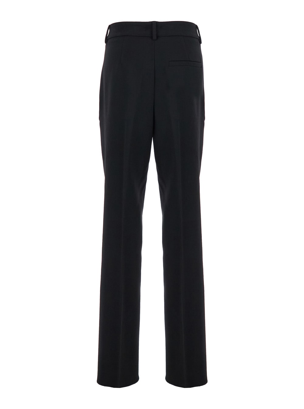 Shop The Seafarer Jey Black Pants With Belt Loops In Stretch Wool Woman