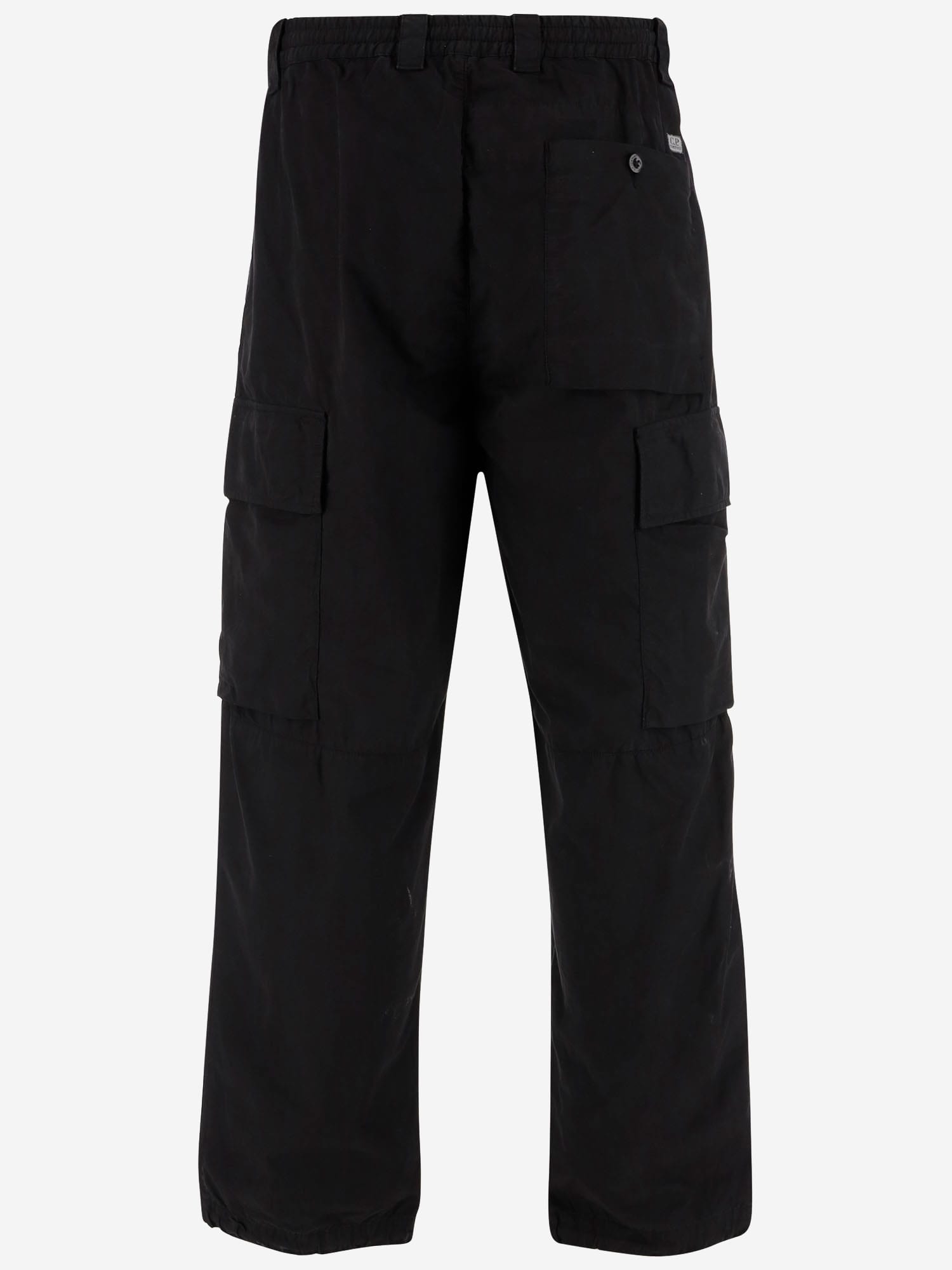 C.p. Company Cargo Style Trousers Featuring Adjustable Elements In Black