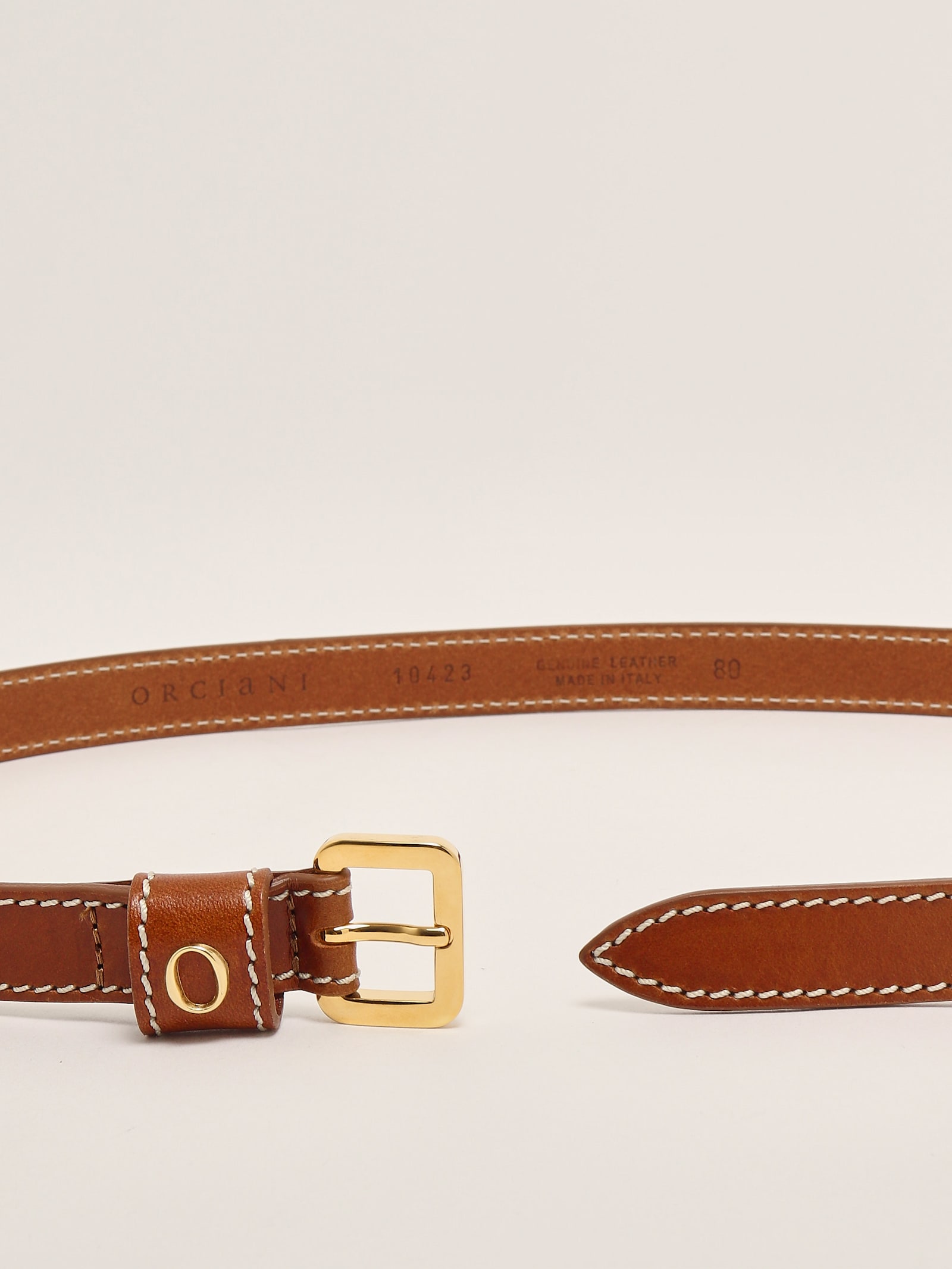 Orciani Cintura In Pelle Bull Belt In Brown