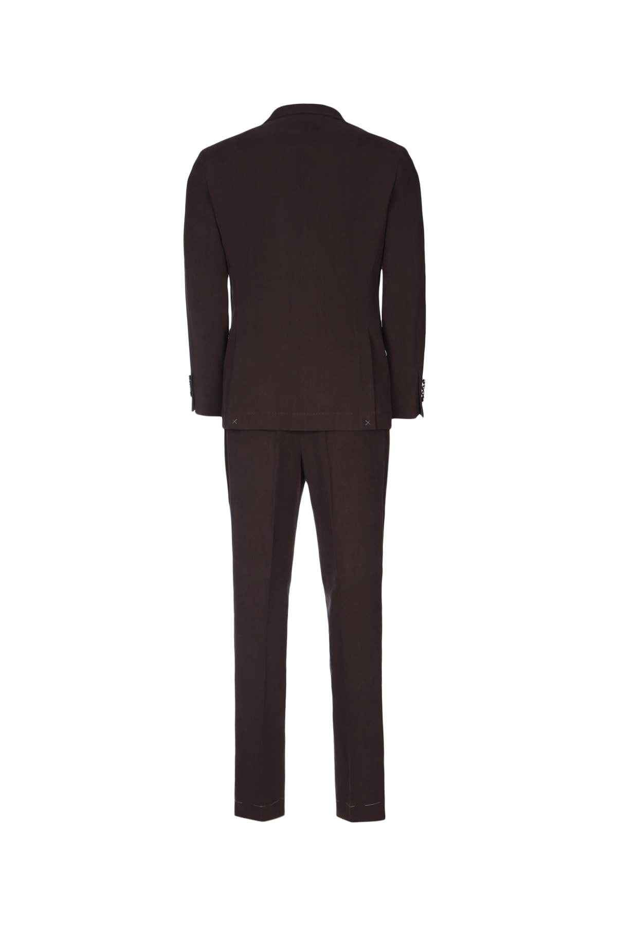 Brunello Cucinelli Long-sleeved Suit In Brown