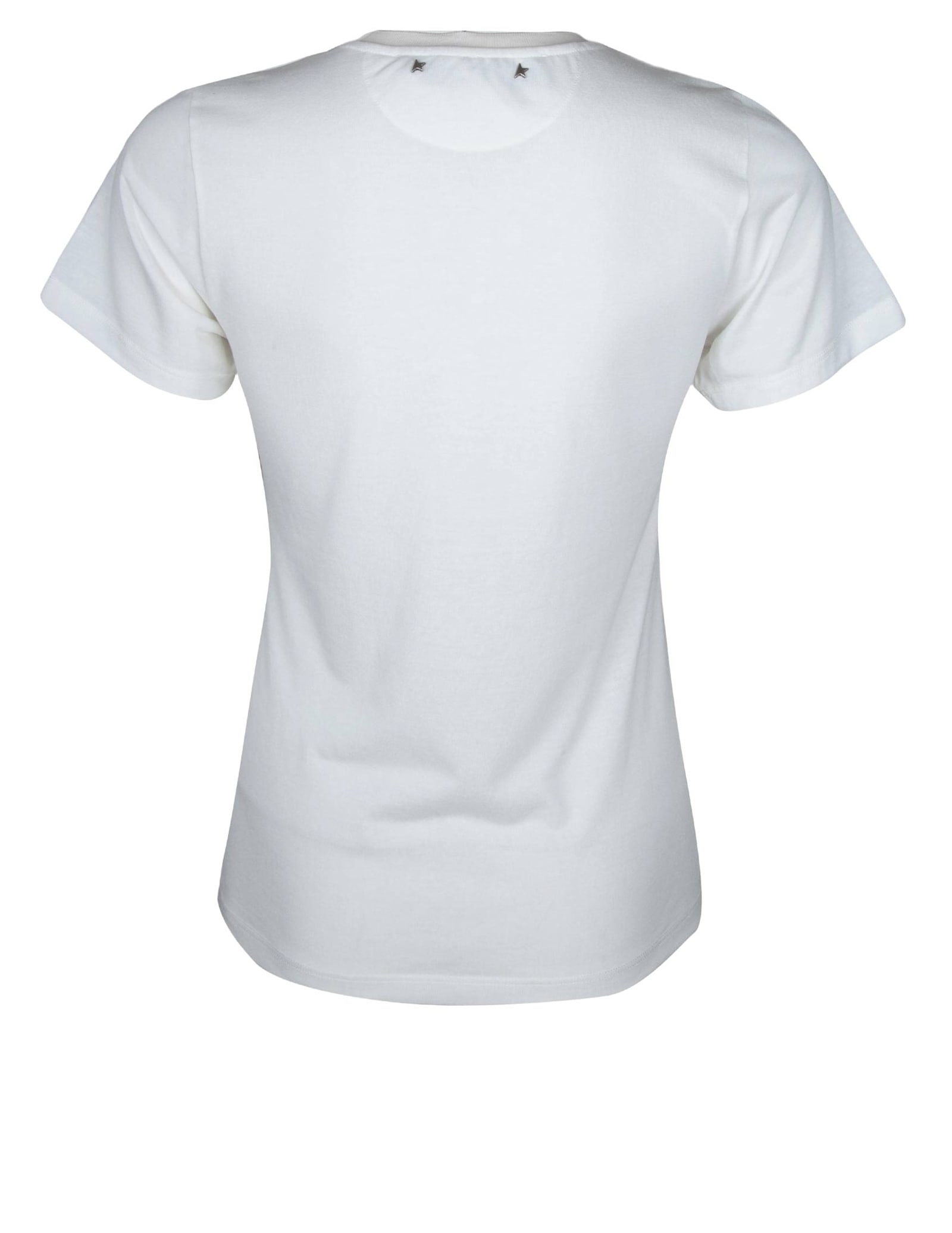 Golden Goose Journey Viscose T-shirt With Front Print In White