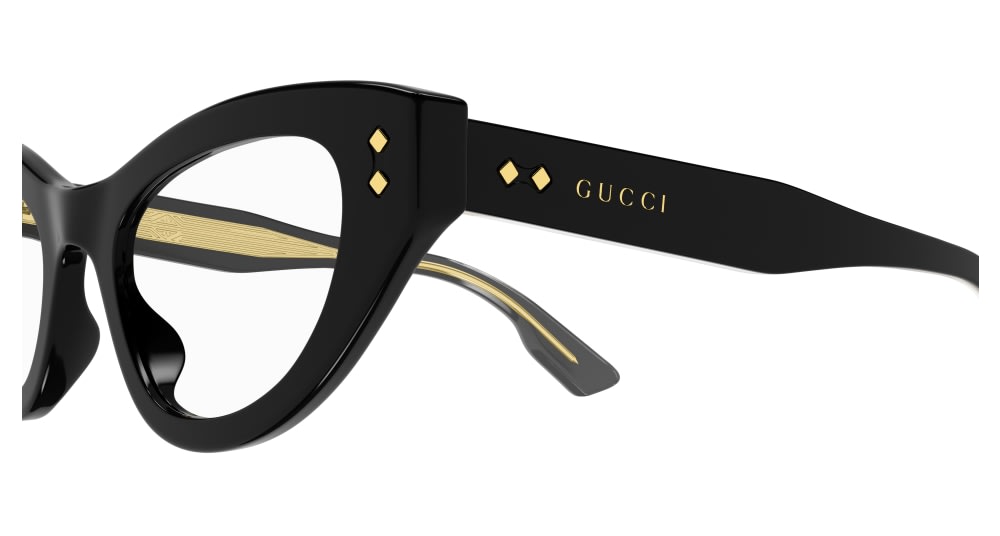 Shop Gucci 1bbb4az0a Glasses In 001 Black Black Transpare