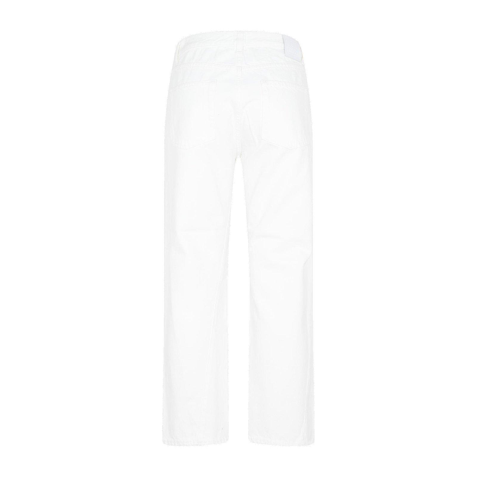 Totême Cropped Straight-leg Jeans In White