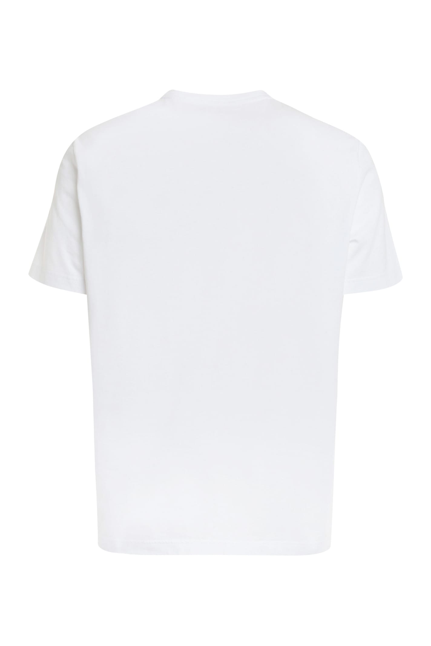 Shop Golden Goose Cotton Crew-neck T-shirt In White