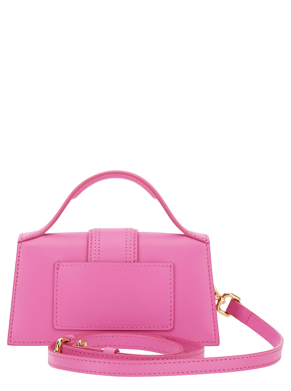 Shop Jacquemus Le Bambino Pink Handbag With Removable Shoulder Strap In Leather Woman
