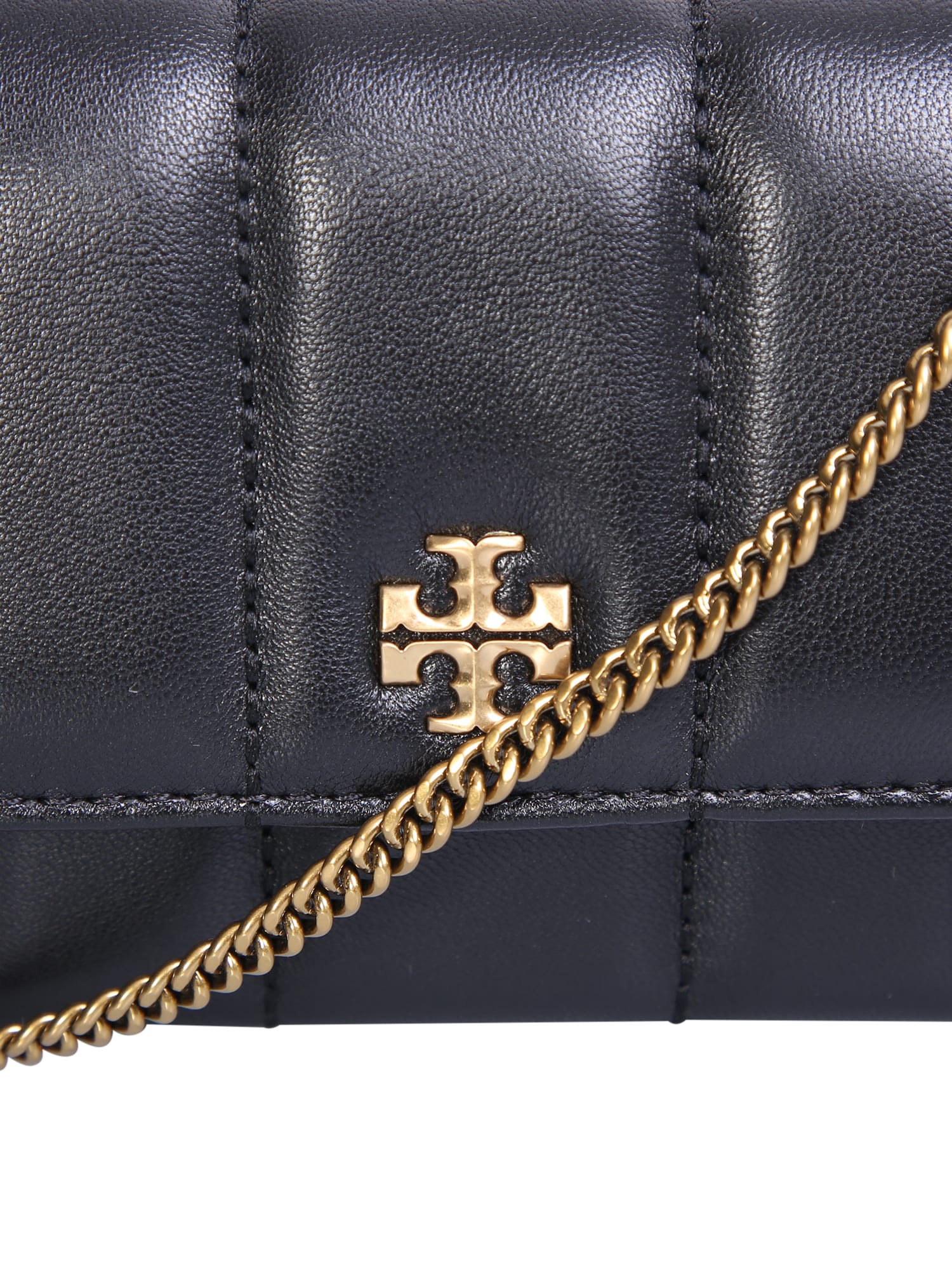 Tory Burch Kira Black Shoulder Bag In Grey