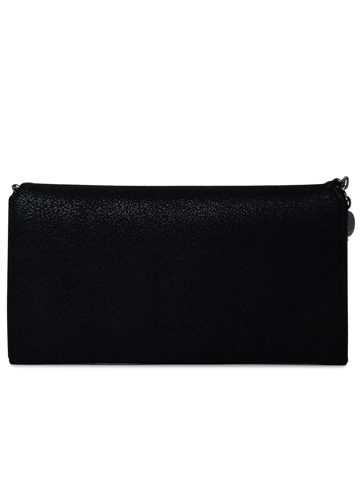 Shop Stella Mccartney Black Polyester Big Falabella Wallet