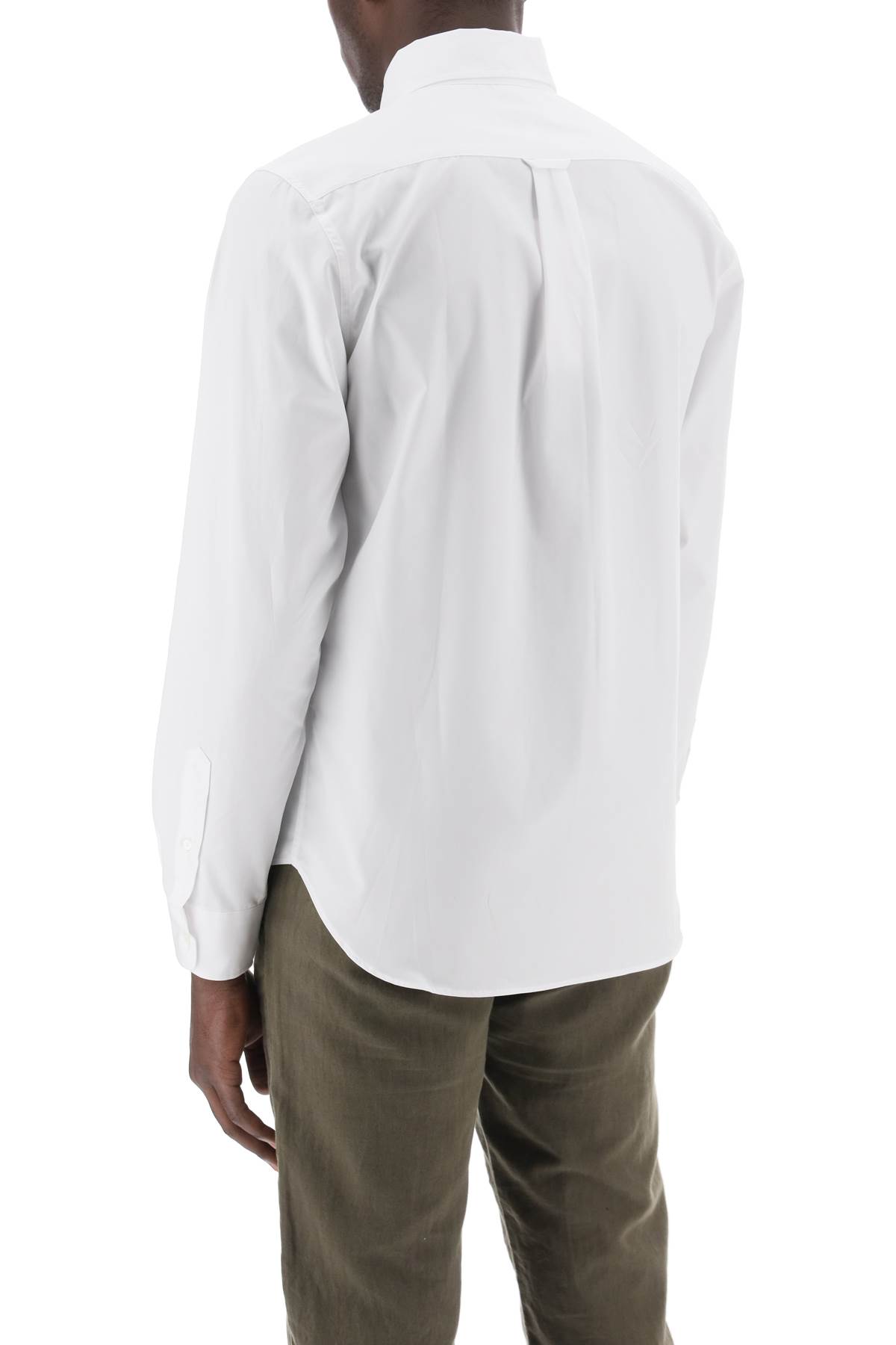 Shop Maison Kitsuné Fox Head Poplin Shirt