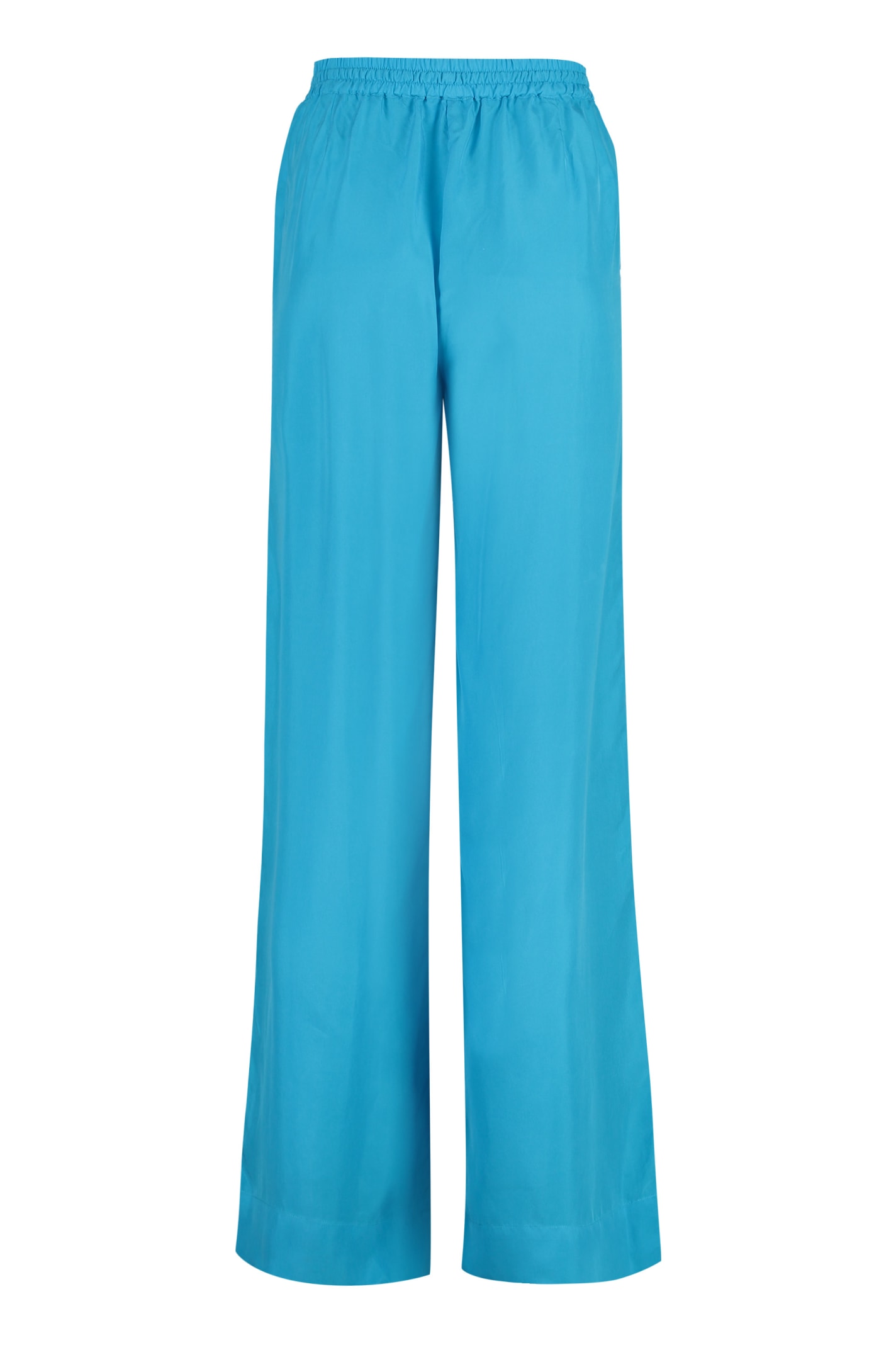 Shop P.a.r.o.s.h Silk Maxi Skirt In Turquoise