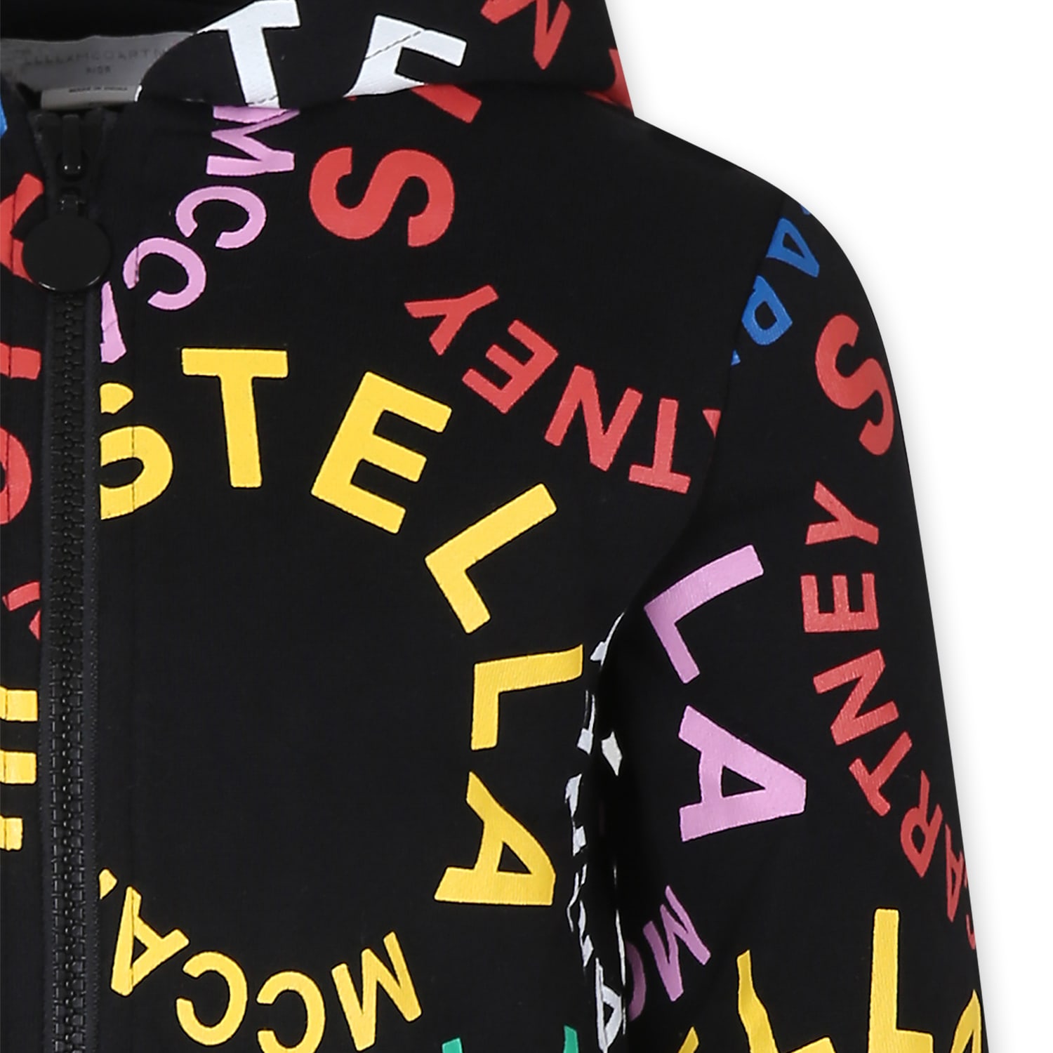 Shop Stella Mccartney Black Sweatshirt For Girl With Logo