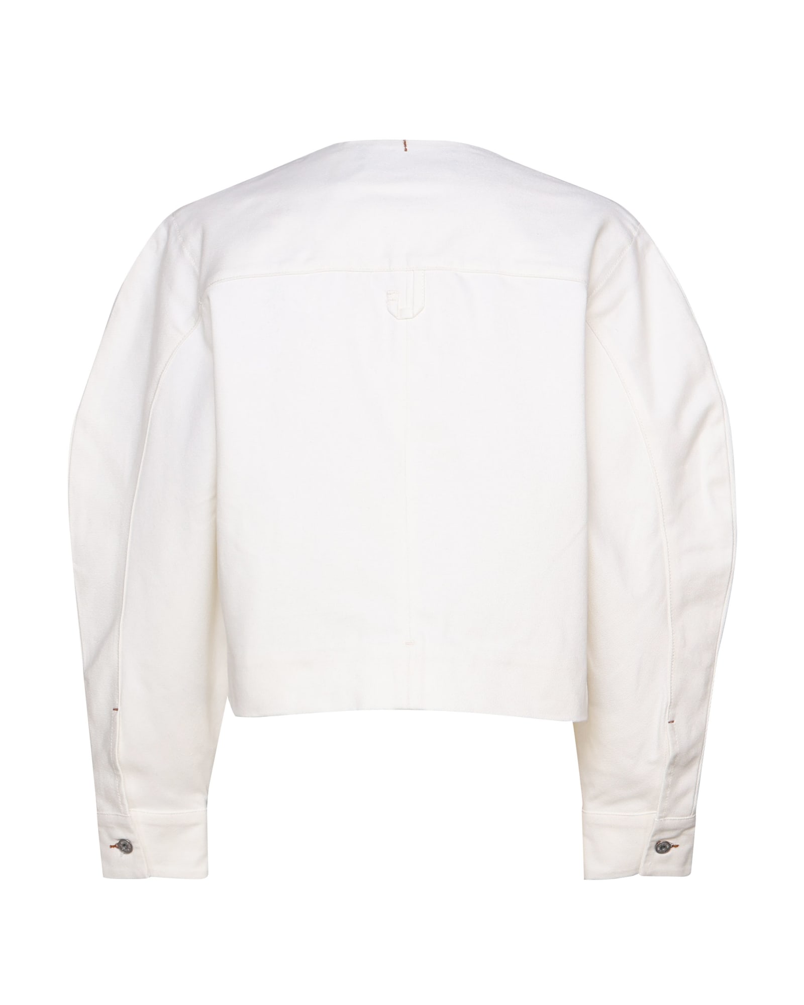 Shop Jacquemus La Chemise De-nime Faro Shirt In Off-white