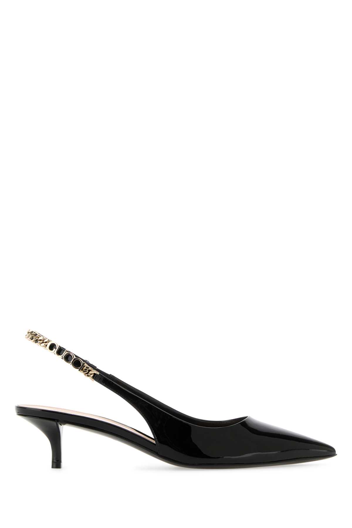 Shop Gucci Black Leather Signoria Pumps In Neronero