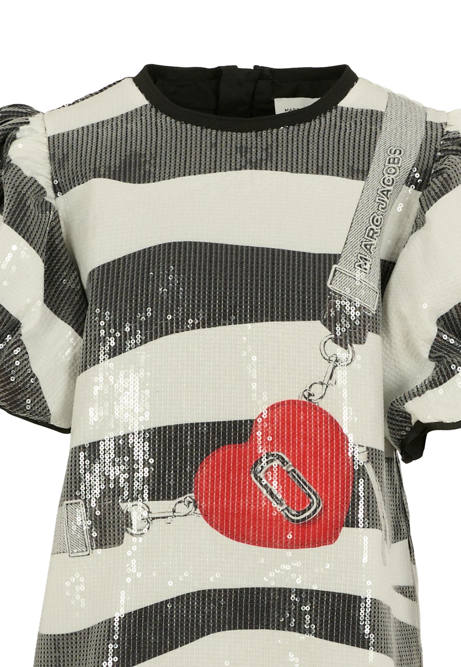 Marc Jacobs Black Dress For Girl With Heart In Black