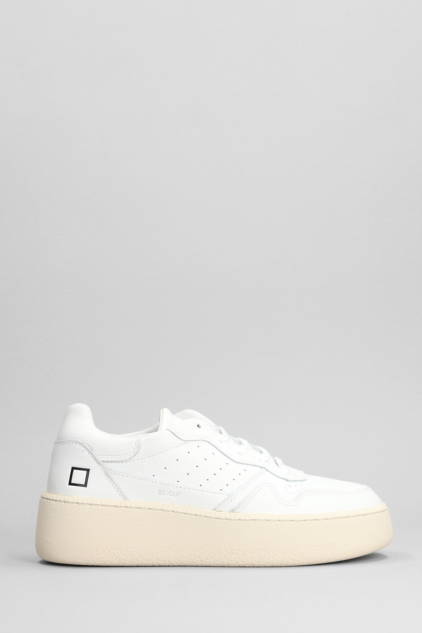 DATE STEP SNEAKERS IN WHITE LEATHER