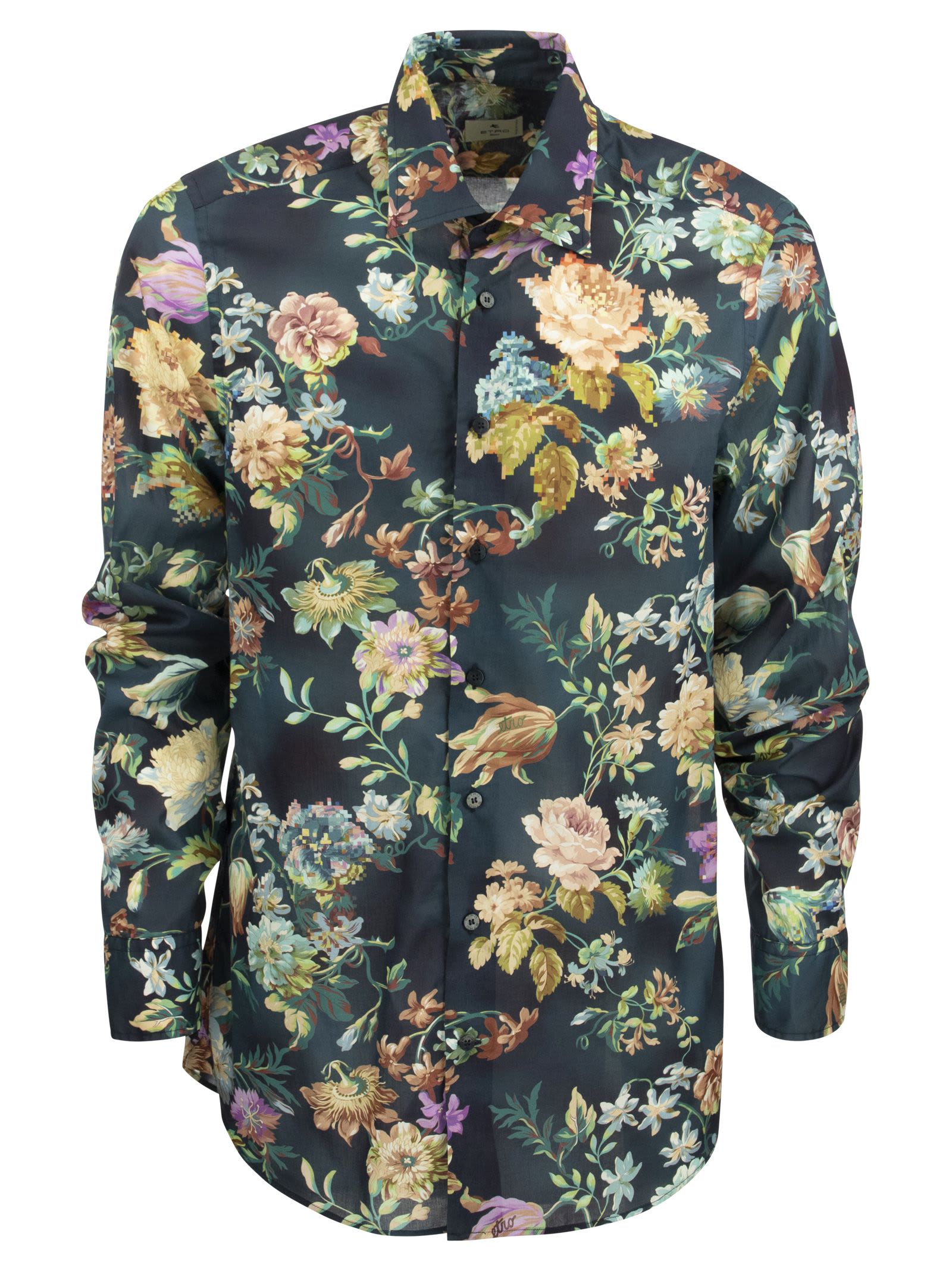 Etro Cotton Shirt With Floral Print