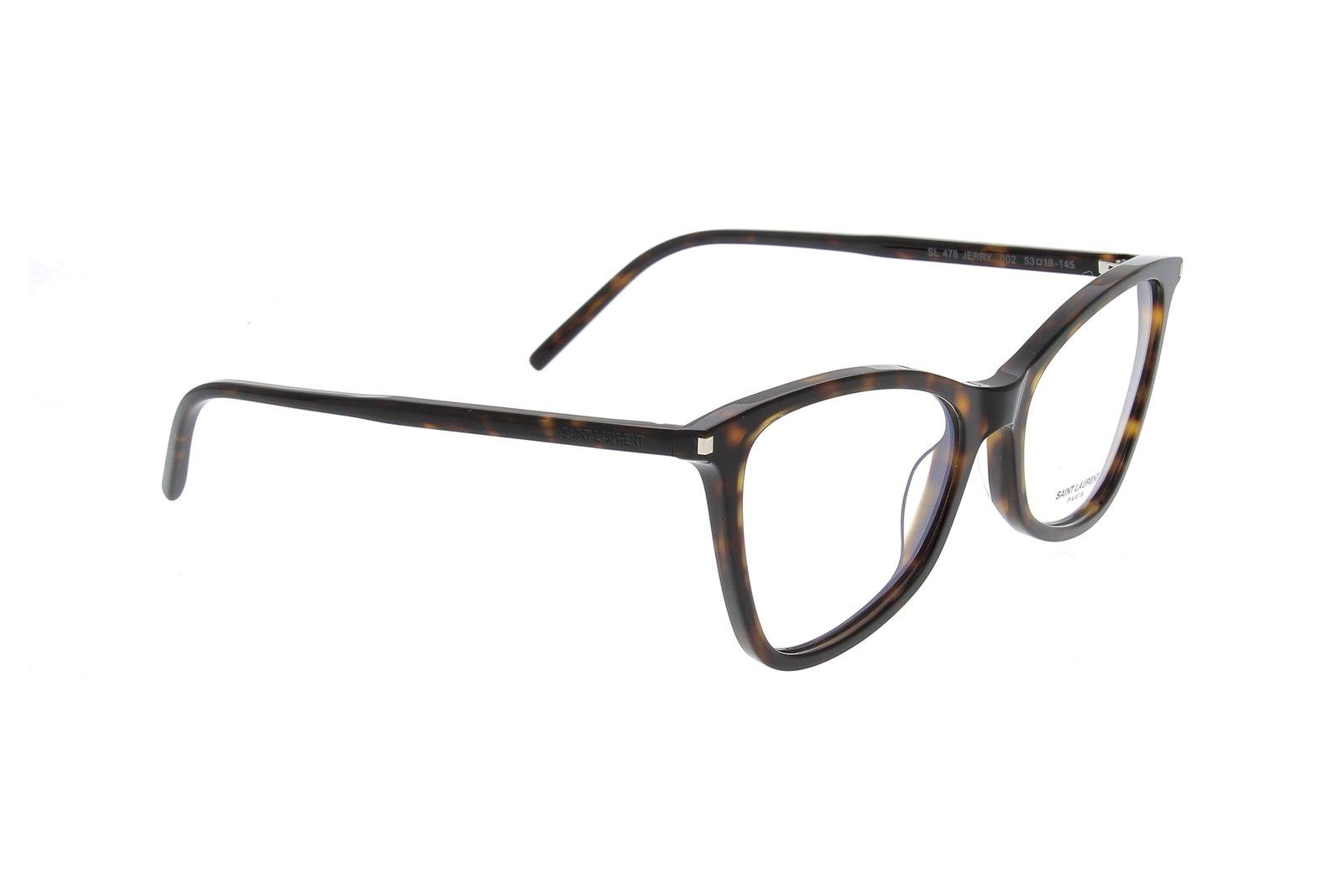 Shop Saint Laurent Square Frame Glasses In 002 Havana Havana Transpa