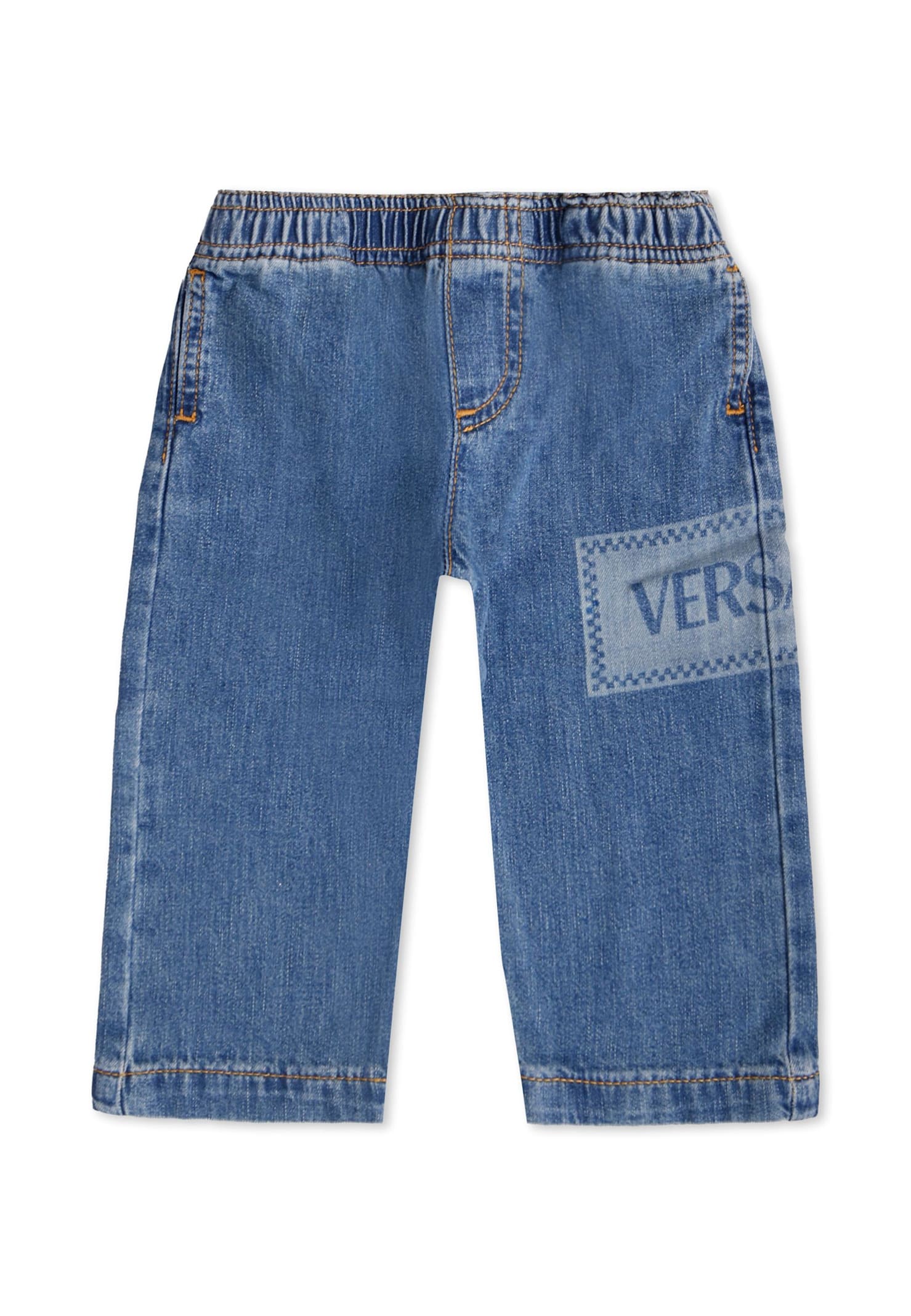 Versace Jeans With 90s Vintage Logo For Baby In Blue