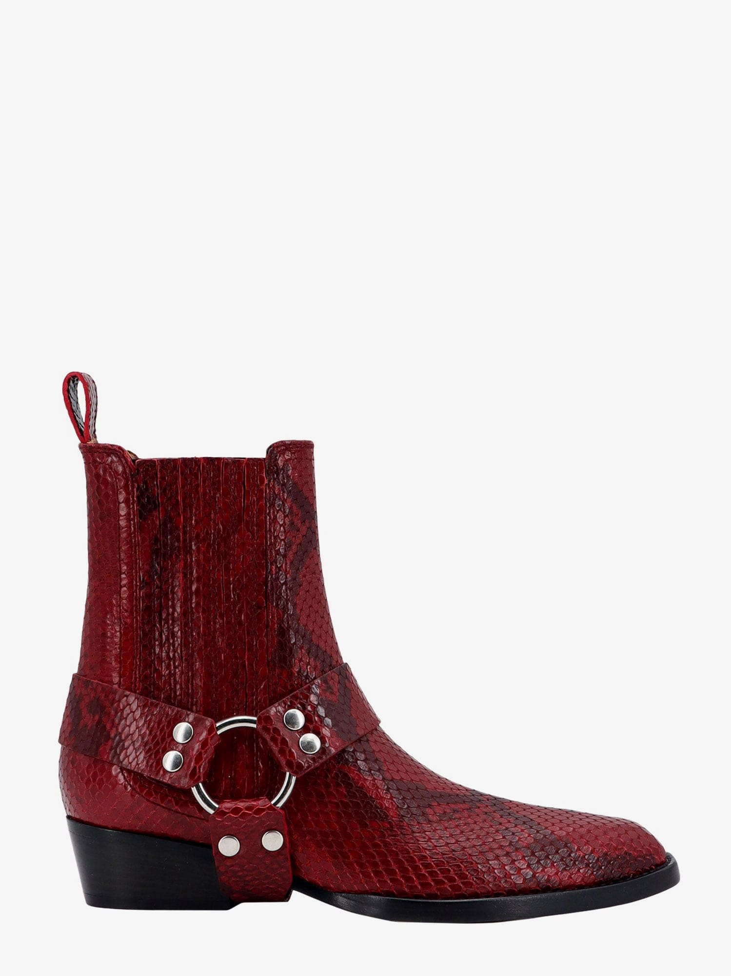 Paris Texas Helena Leather Ankle Boots In Red