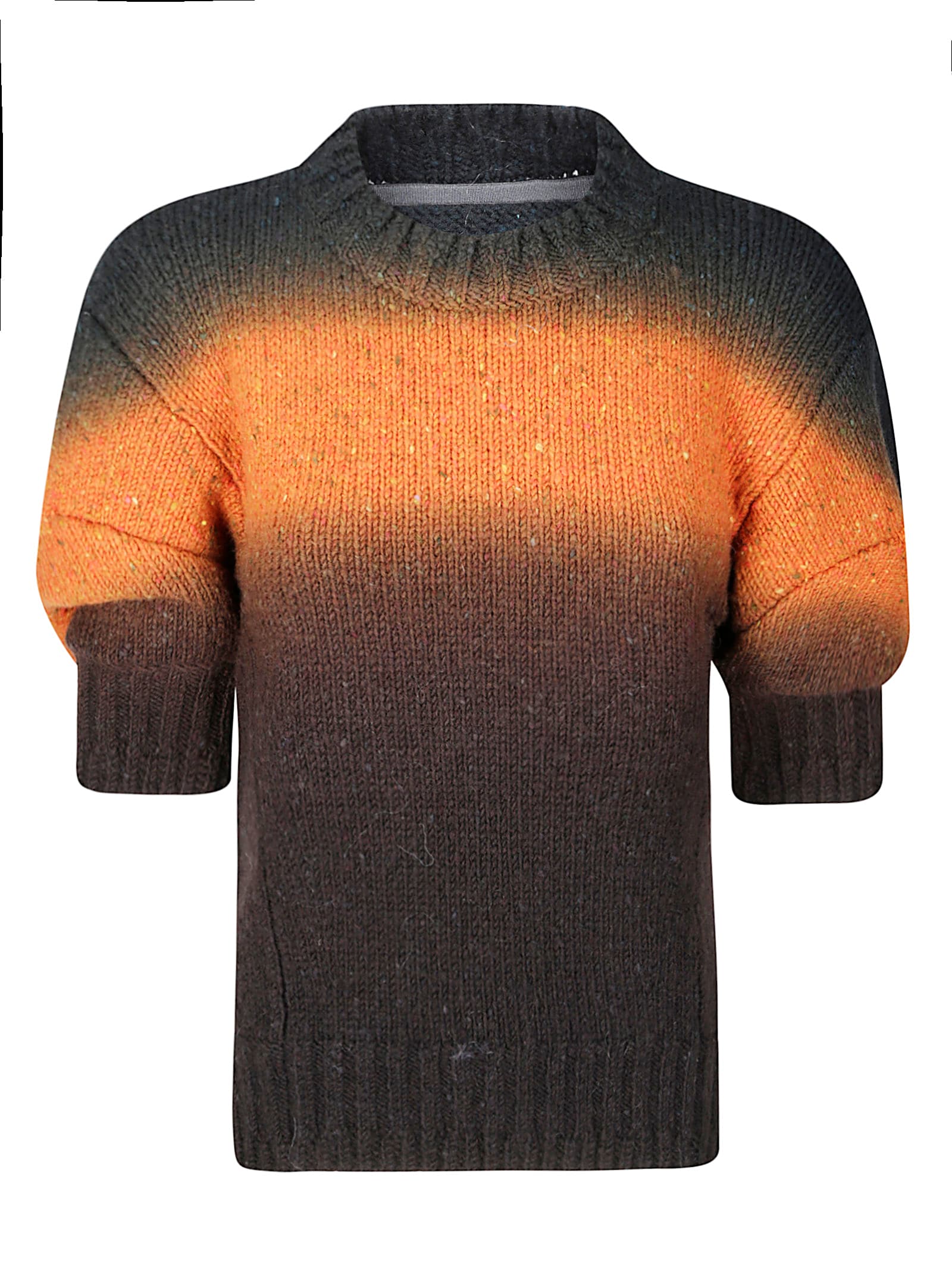 Sacai Garment Dye Wool Knit Pullover In Multi