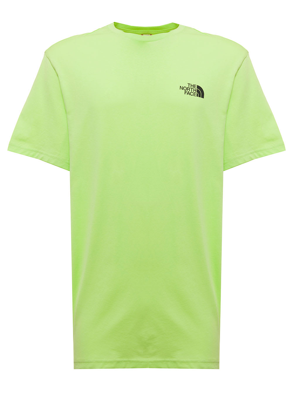 The North Face Mens Fluo Green Cotton T-shirt With Logo Print