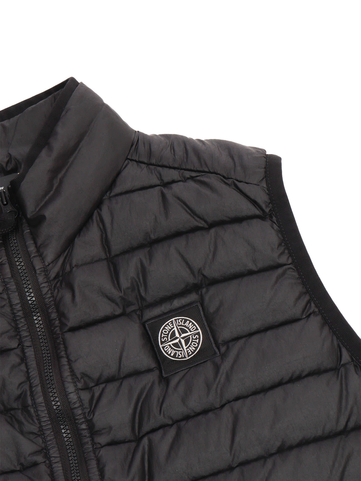Stone Island Black Padded Vest In Black