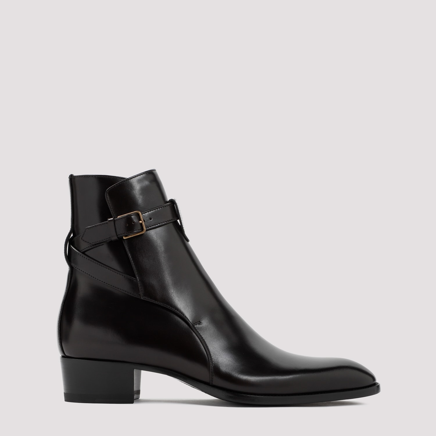 Shop Saint Laurent Wyatt 40 Boots In Sparrow Brown