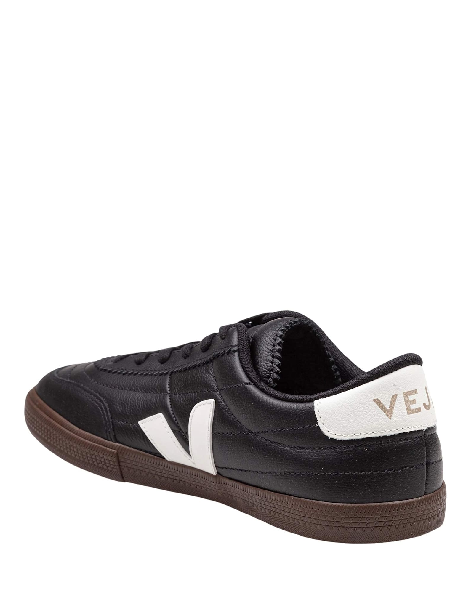 Veja Panenka Black Sneaker With Logo On The Side And Contrasting Heel In Leather Unisex In Black