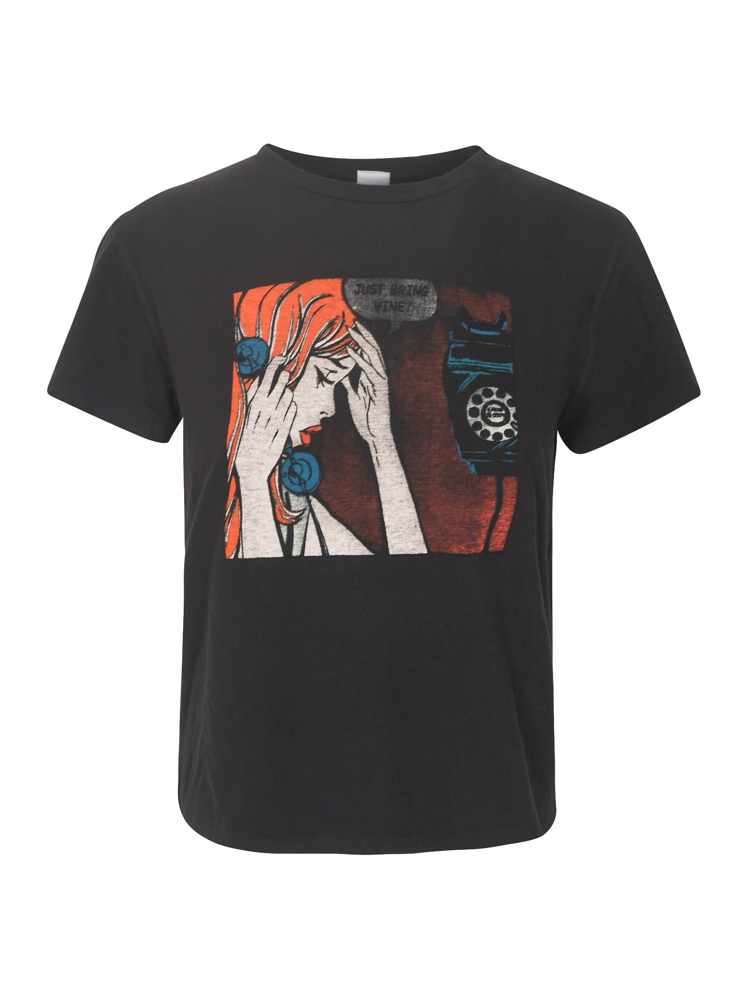 Shop Re/done Graphic Print T-shirt In Washed Black