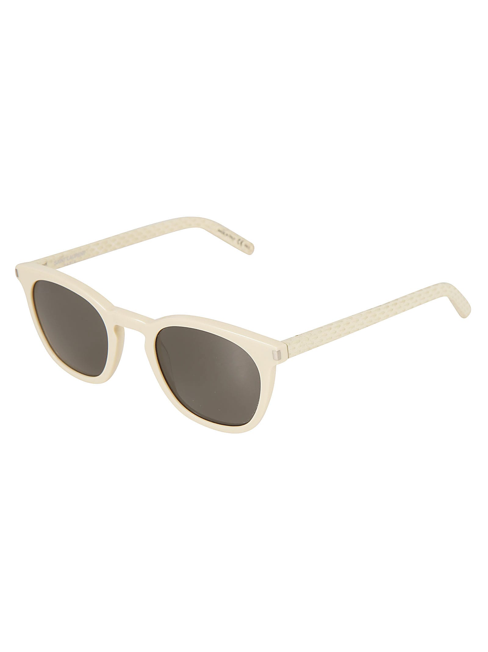 Saint Laurent Sl-28 Sunglasses In Ivory/grey