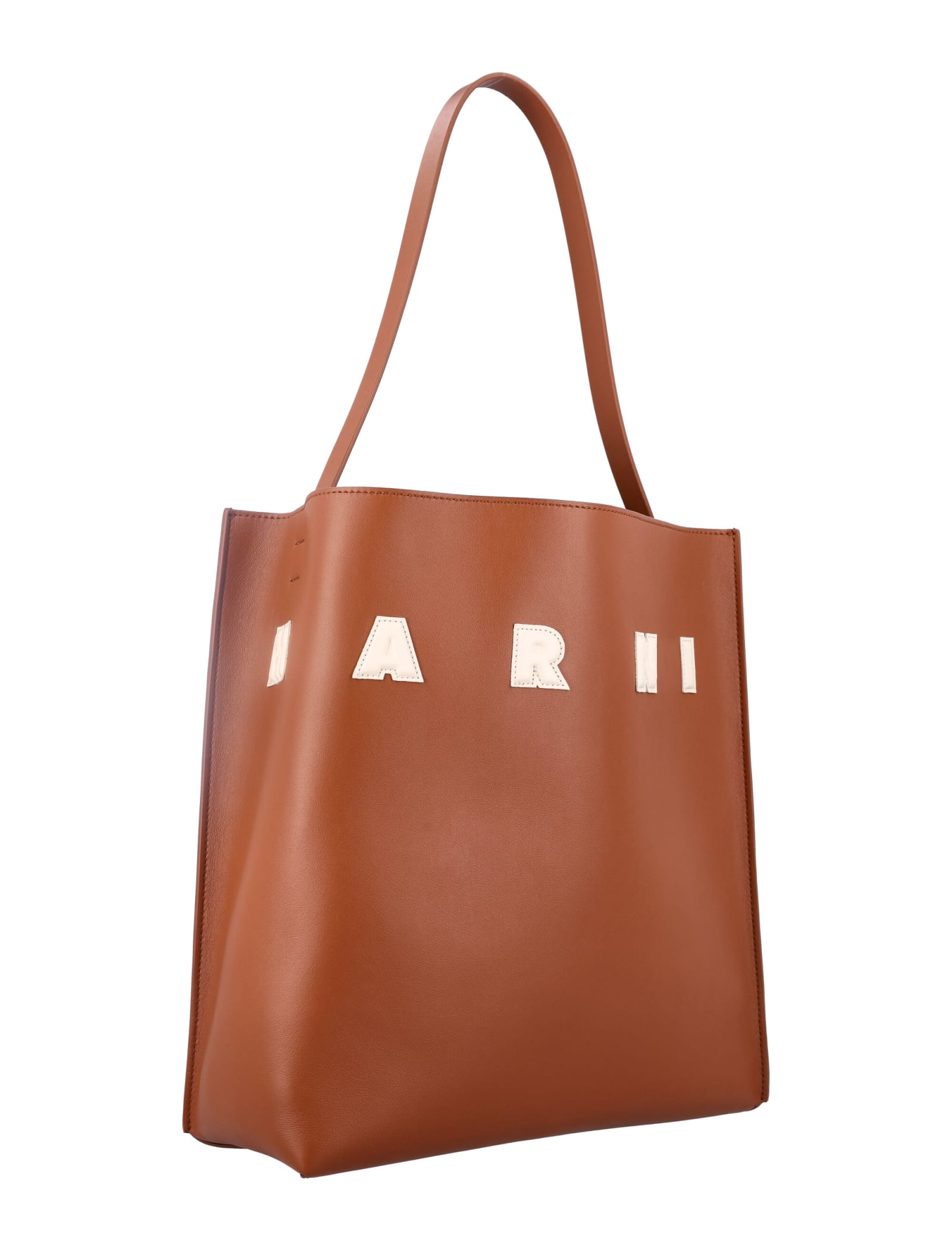 Marni Museum Hobo Small Bag In Mocha Beige