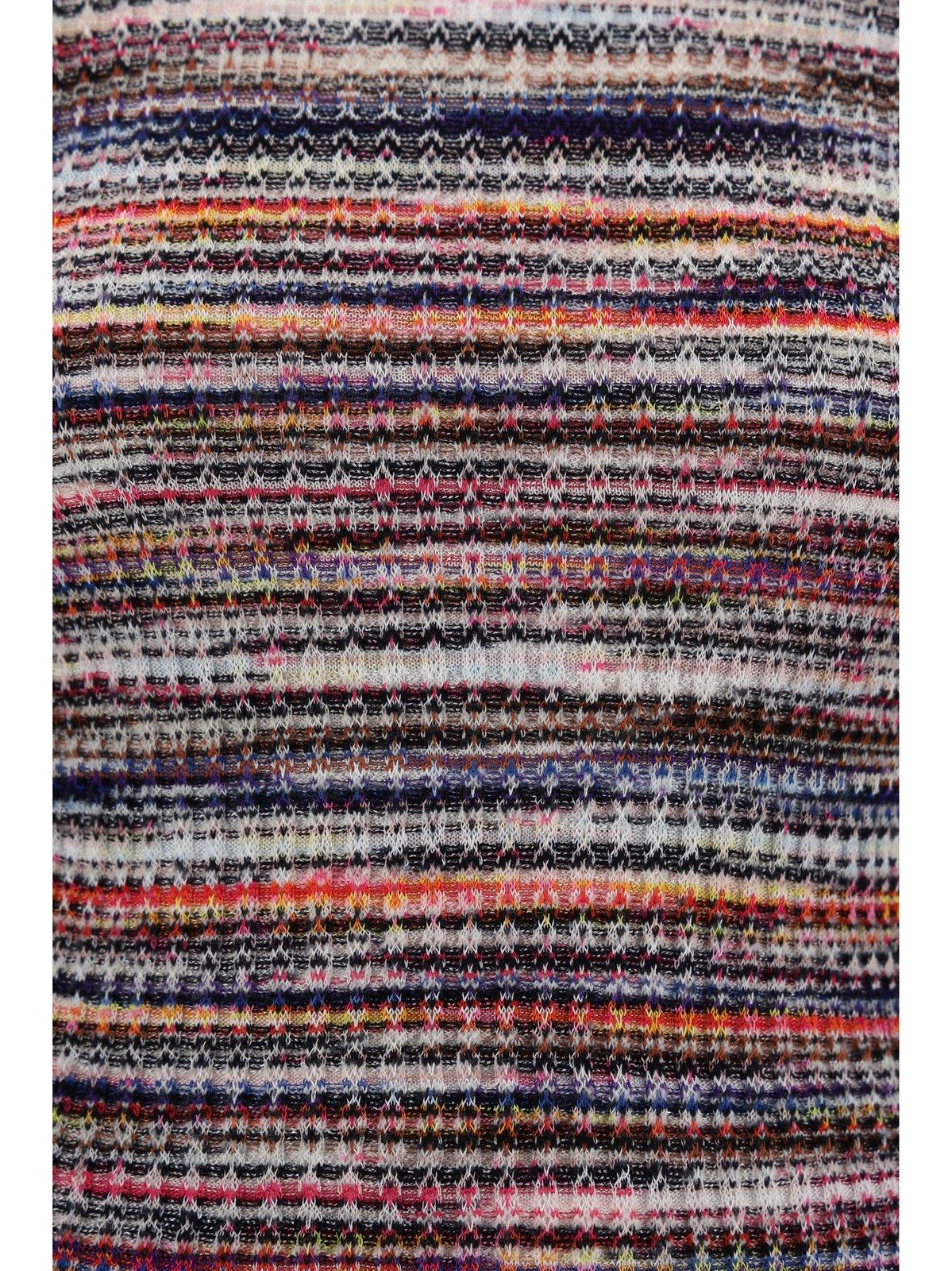 Shop Missoni Roll-neck Striped Knitted Jumper In Multicolour