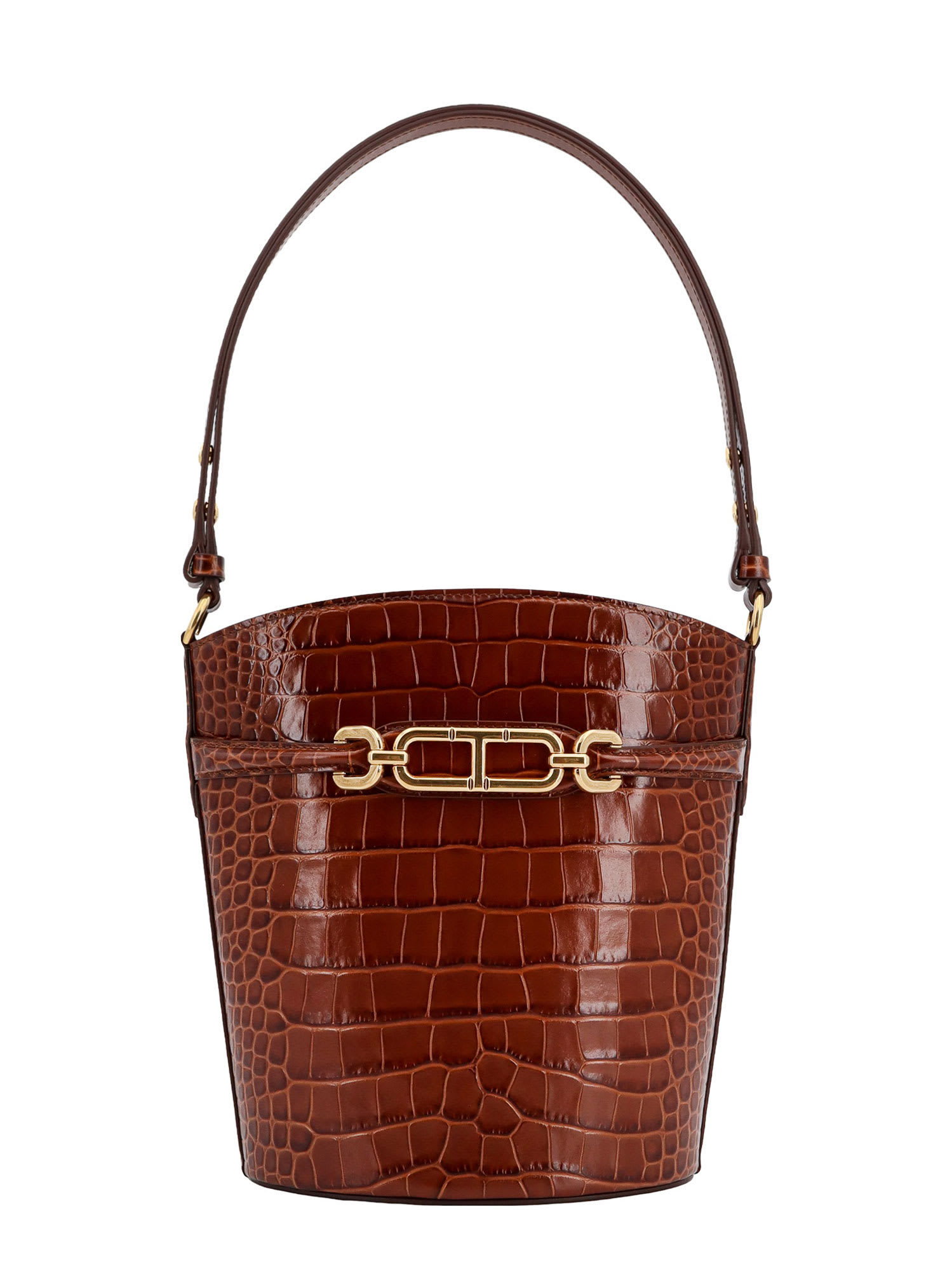 Shop Tom Ford Bucket Bag In Brown