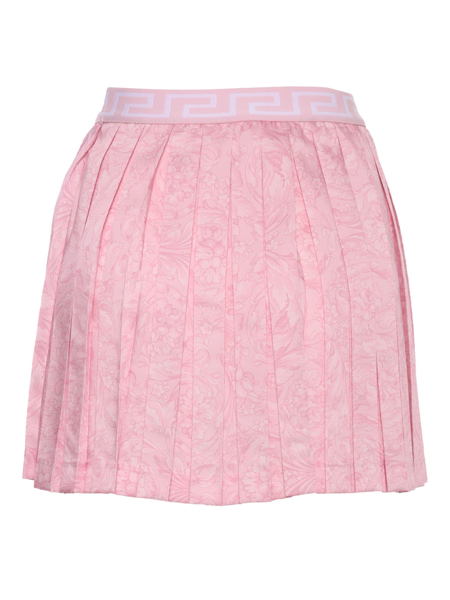Shop Versace Pink Barocco Skirt
