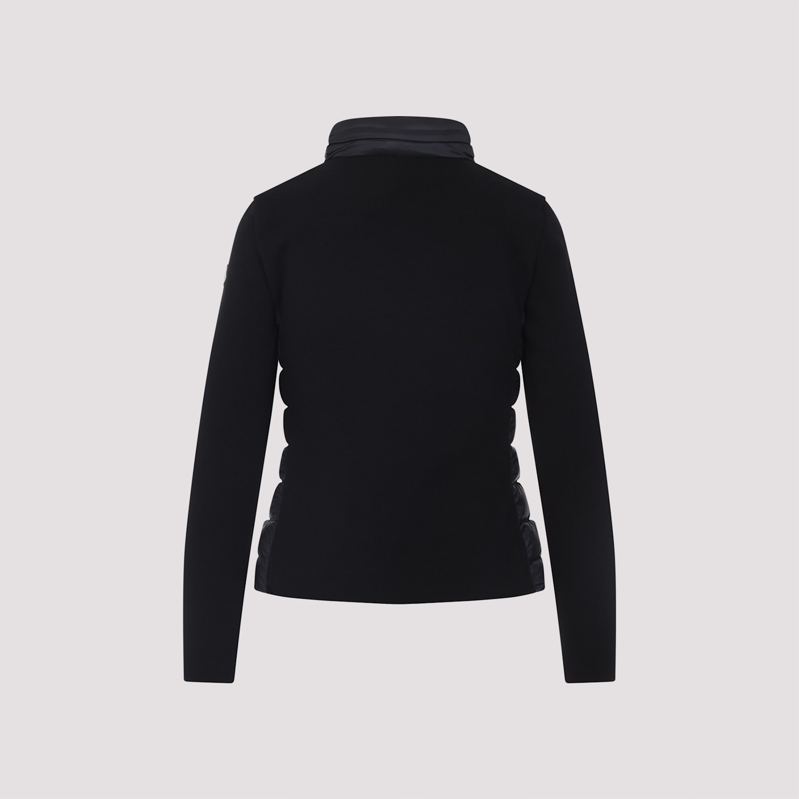Moncler Quilted Zip-up Cardigan In Black