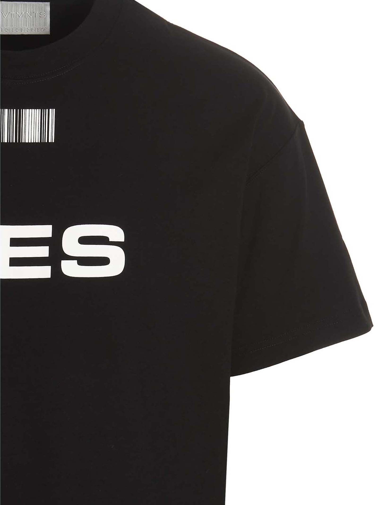 Shop Vtmnts Yes/no T-shirt In White/black