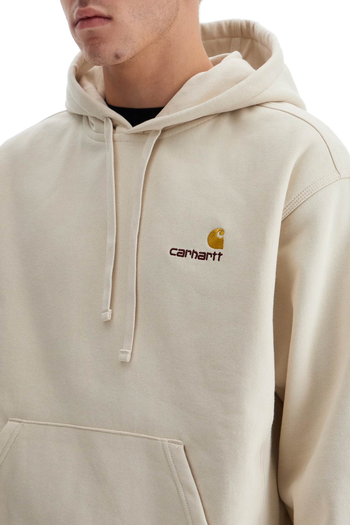 Shop Carhartt American Script Hoodie In Moonbeam (white)