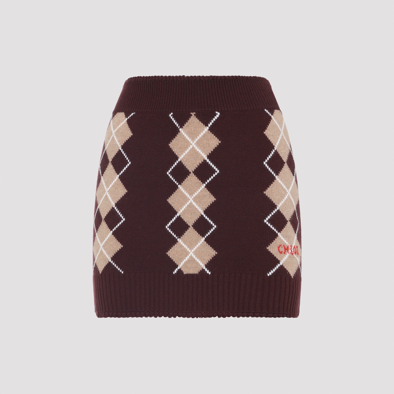 Chloé Mini Skirt In Brown