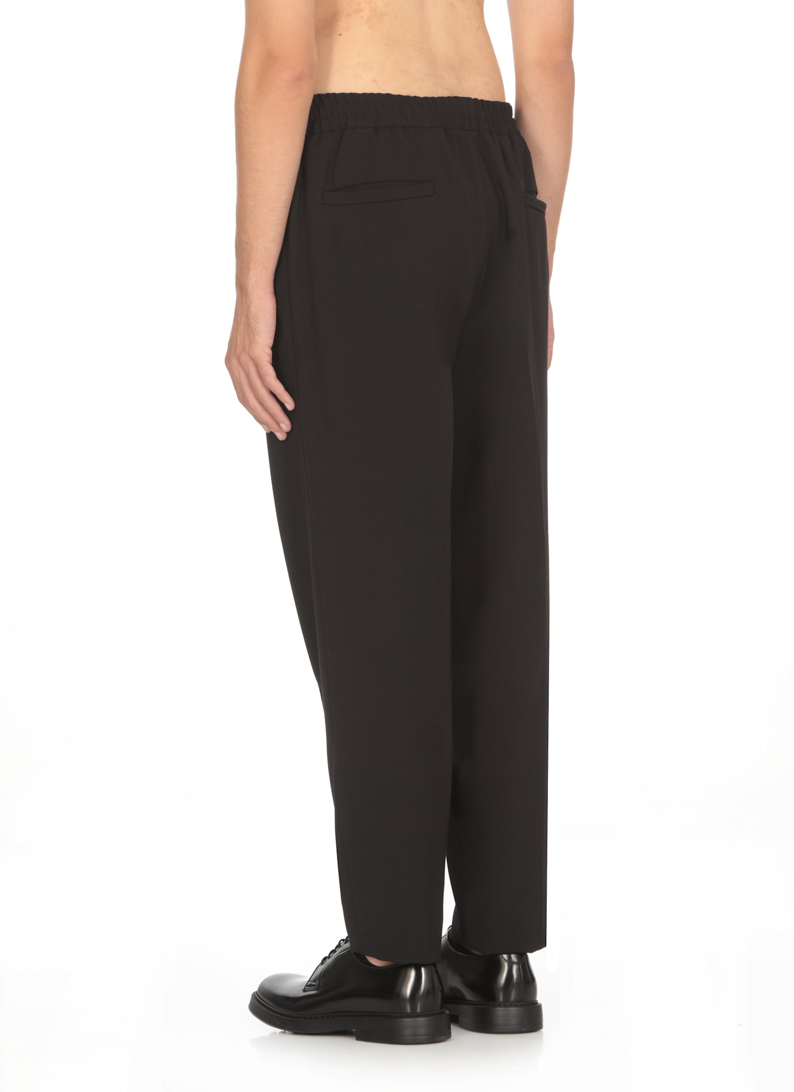 Shop Zegna Wool Pants In Black