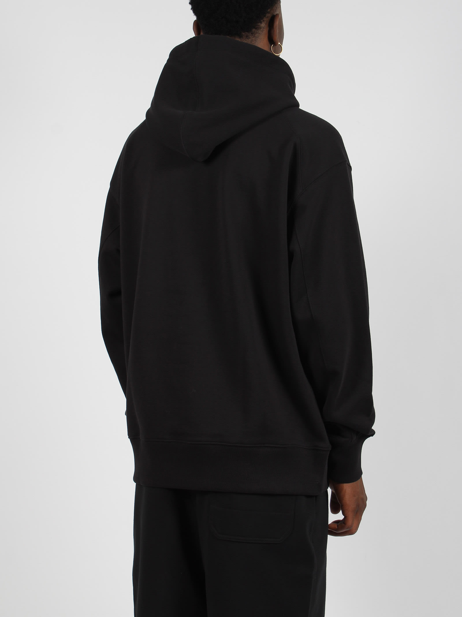 Shop Y-3 Graphic Hoodie In Black