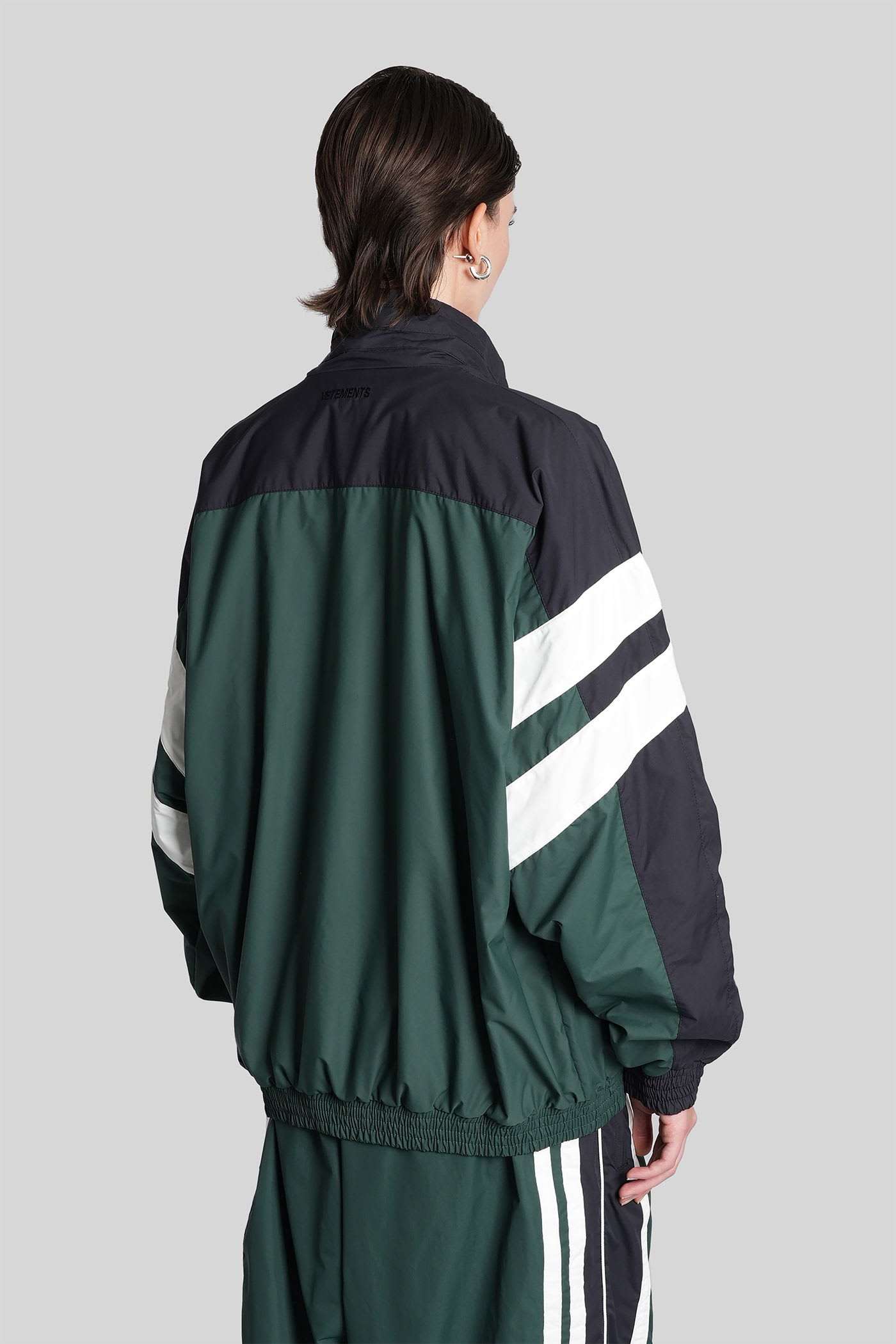 Vetements Sweatshirt In Green Nylon In Green